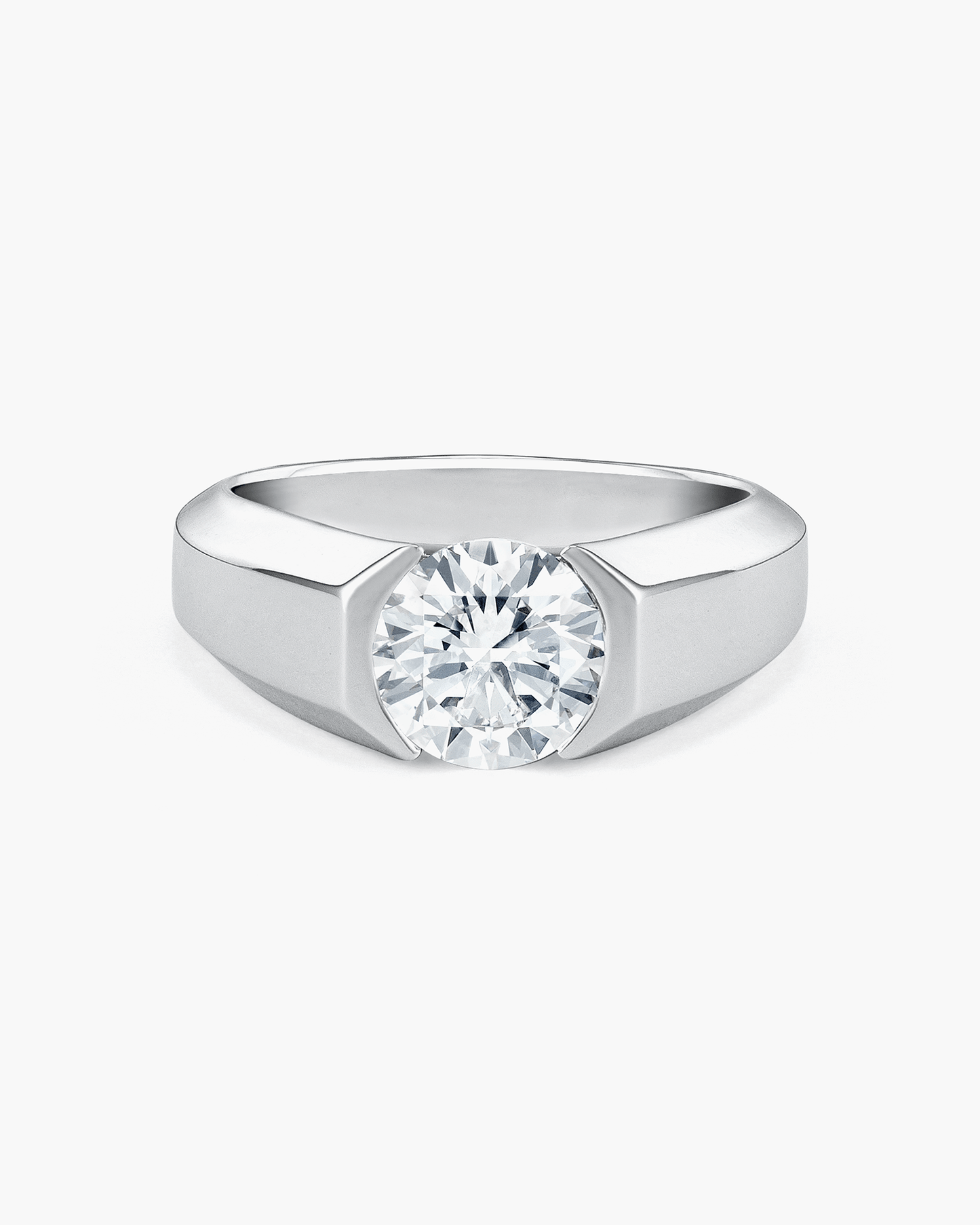 2.02 carat Round Cut Diamond Gentlemen's Ring