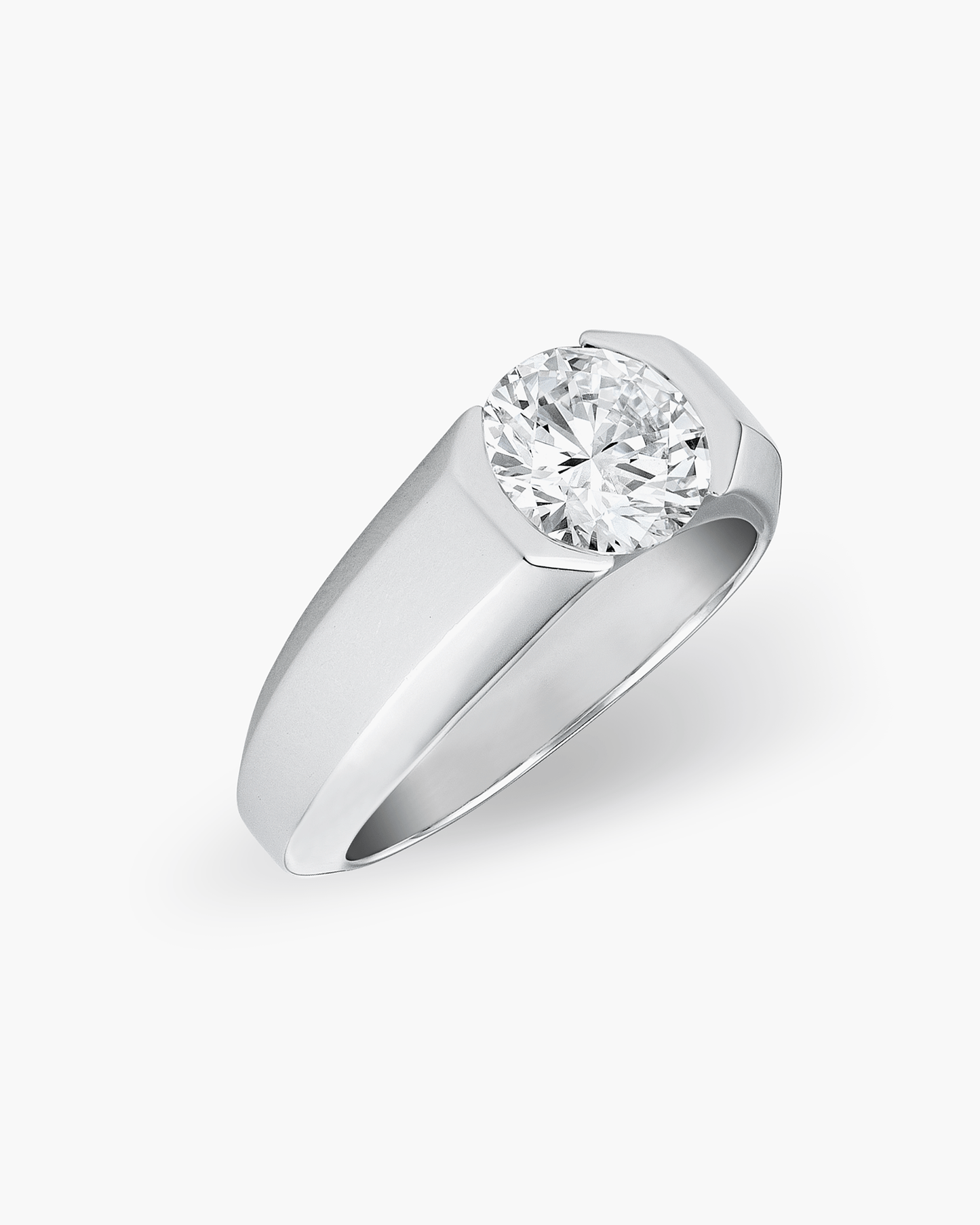 2.02 carat Round Cut Diamond Gentlemen's Ring