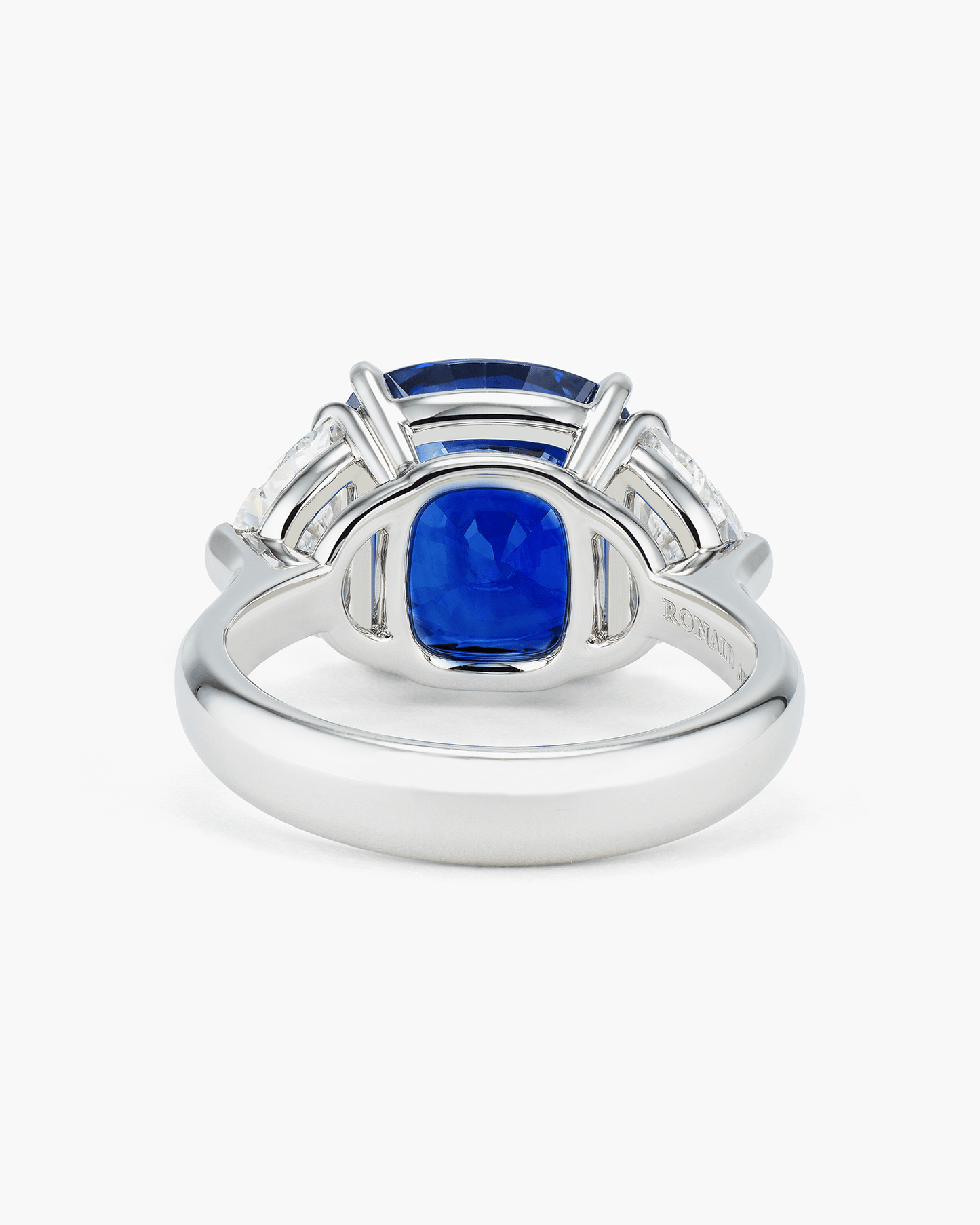 7.54 carat Cushion Cut Ceylon Sapphire and Diamond Ring