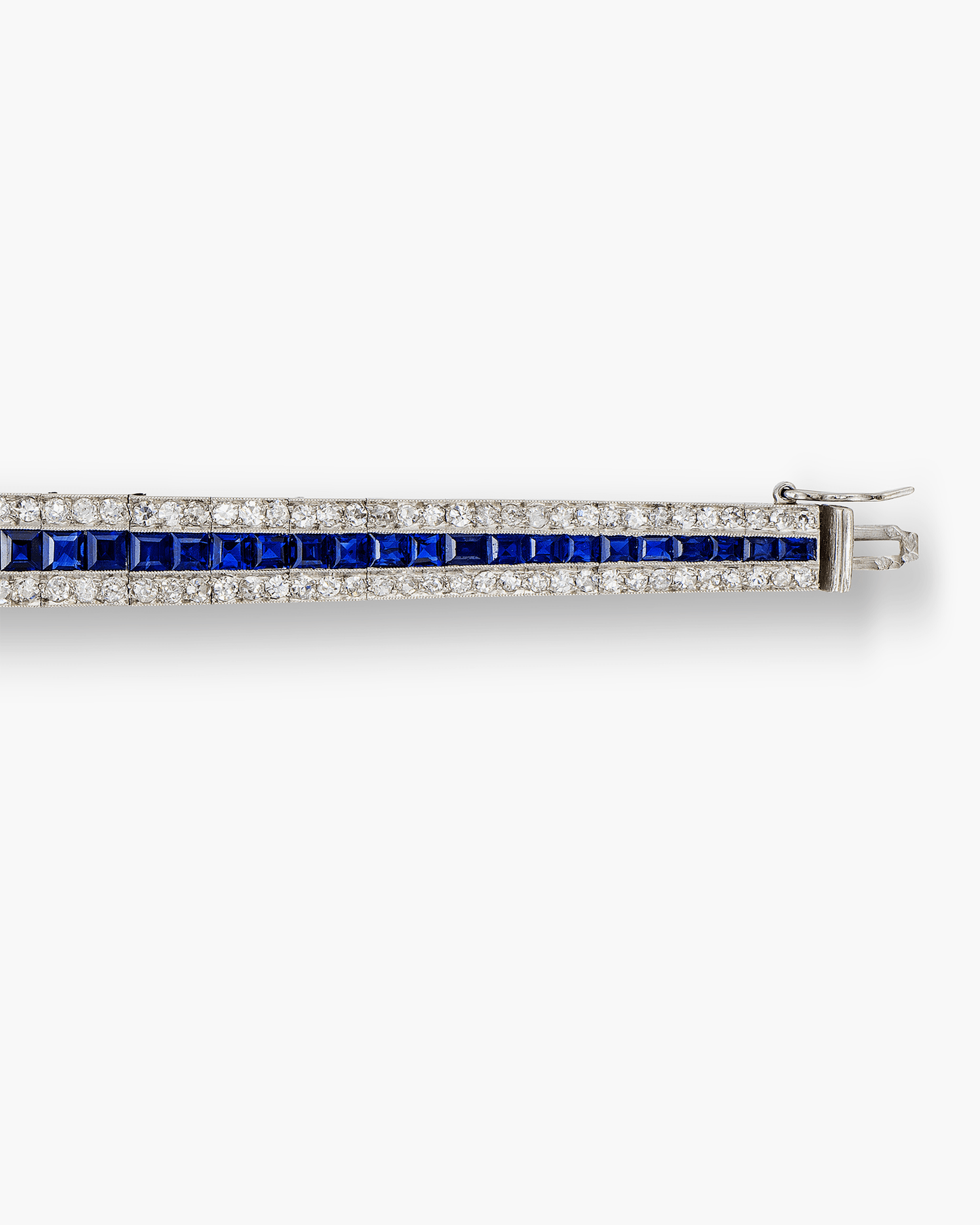 Art Deco Diamond and Sapphire Bracelet by Lacloche