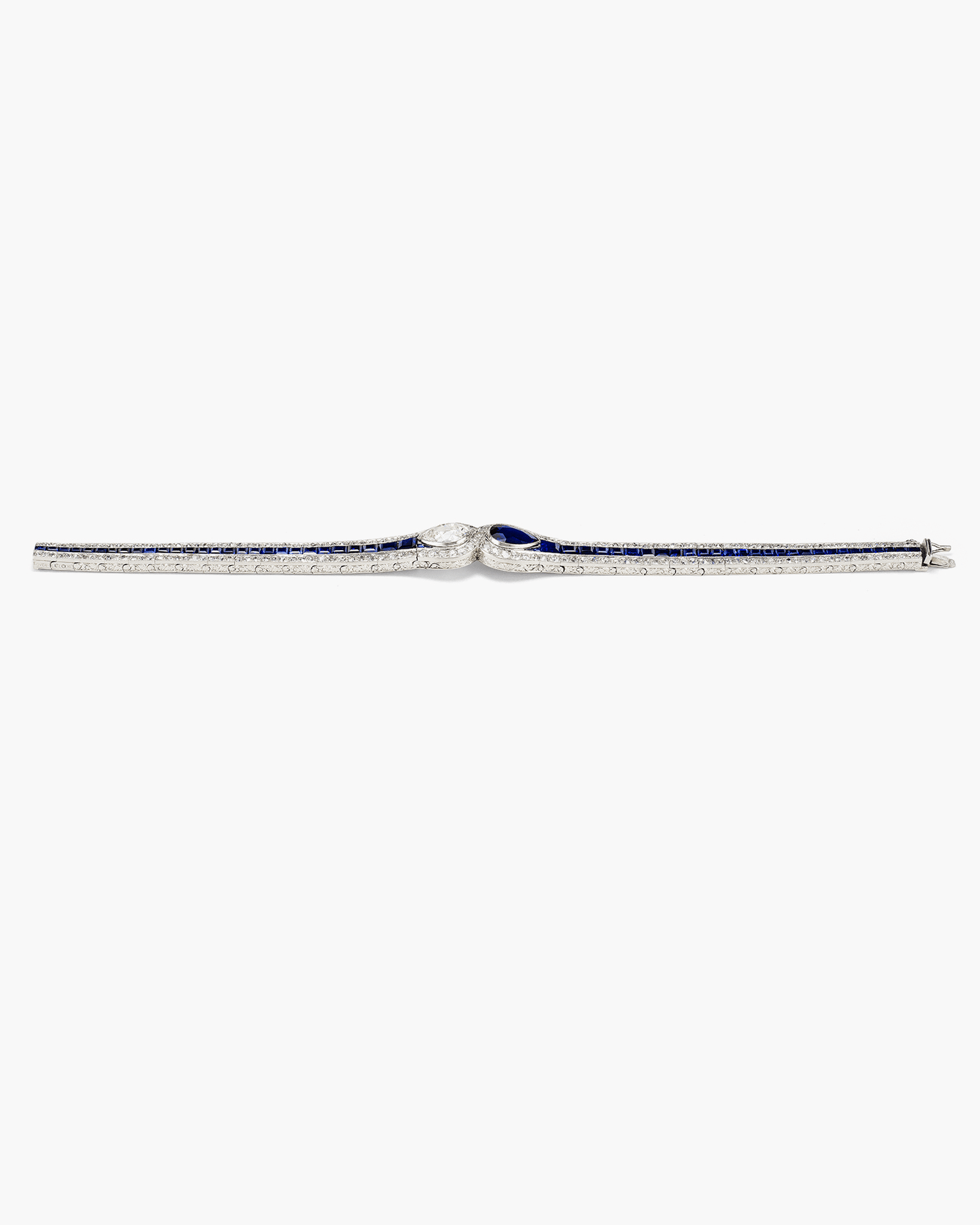 Art Deco Diamond and Sapphire Bracelet by Lacloche