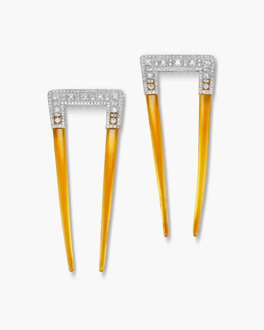 Edwardian Diamond and Tortoise Shell Hair Combs by Cartier