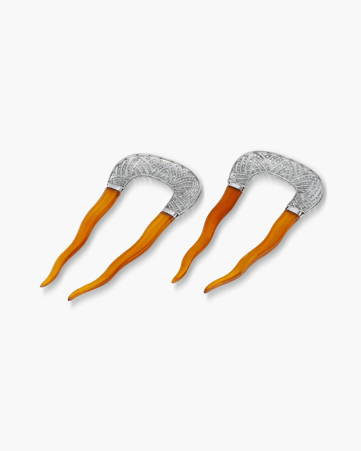 Edwardian Diamond and Tortoise Shell Hair Combs