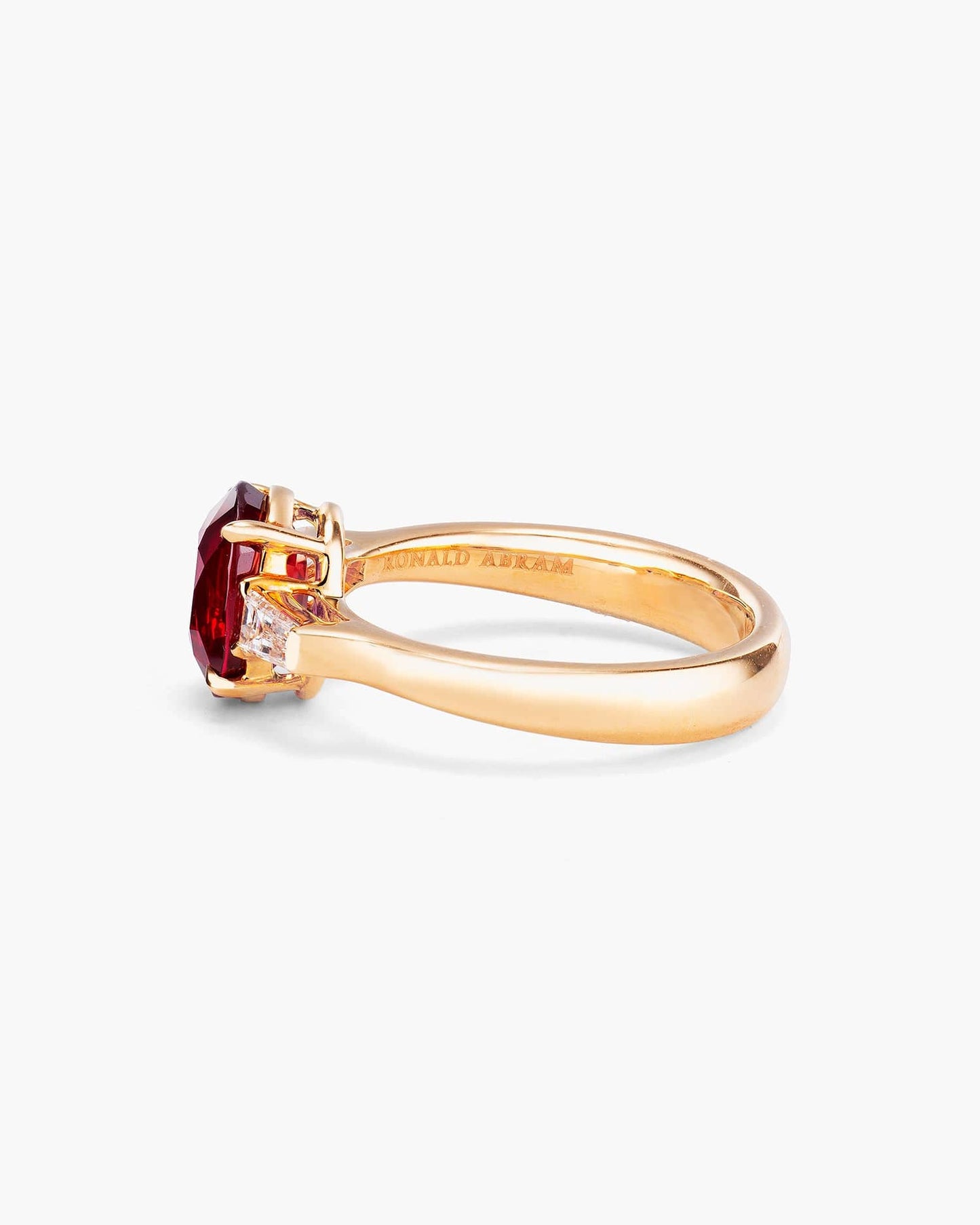 2.54 carat Oval Shape Mozambique Ruby and Diamond Ring
