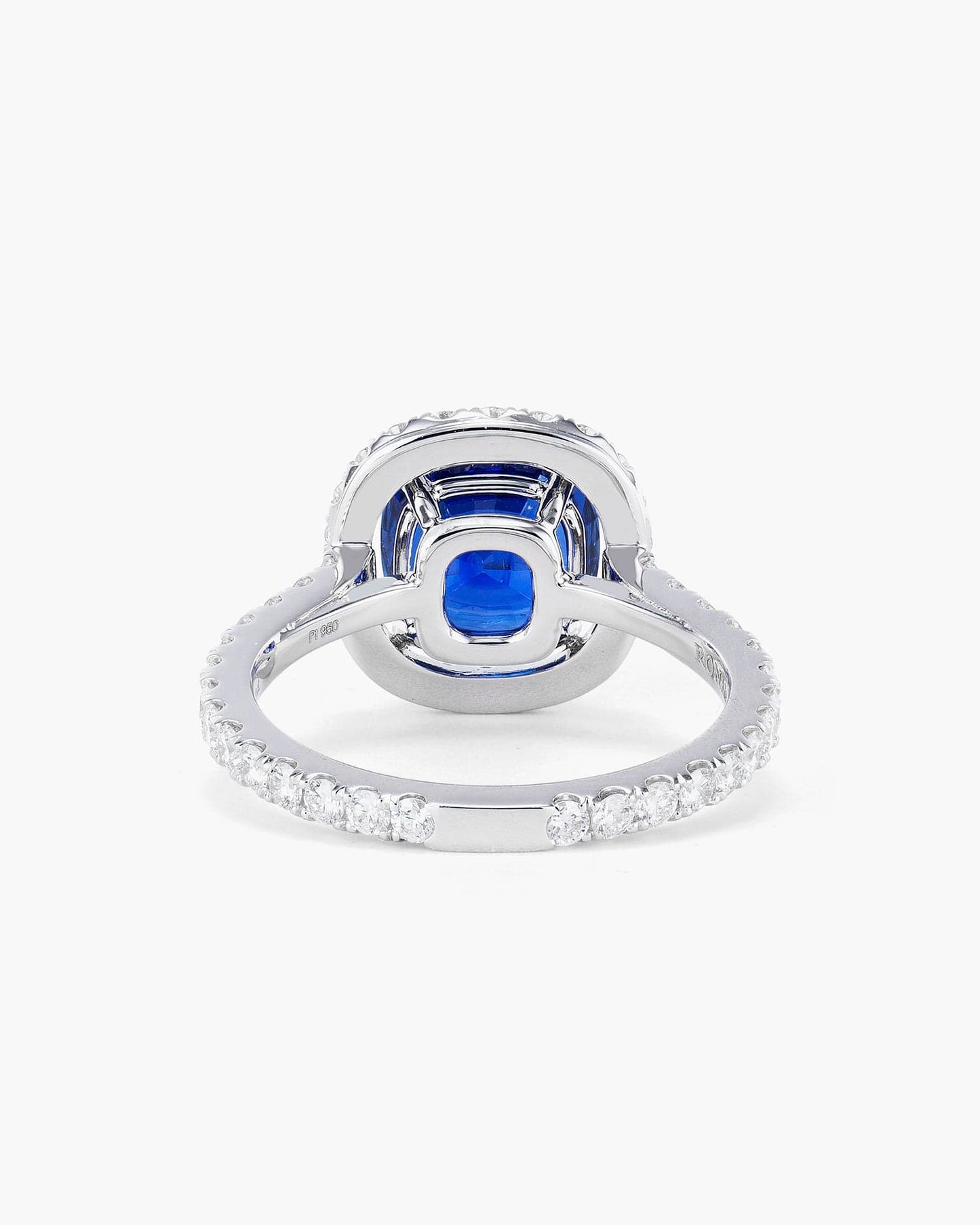 2.62 carat Cushion Cut Madagascar Sapphire and Diamond Ring