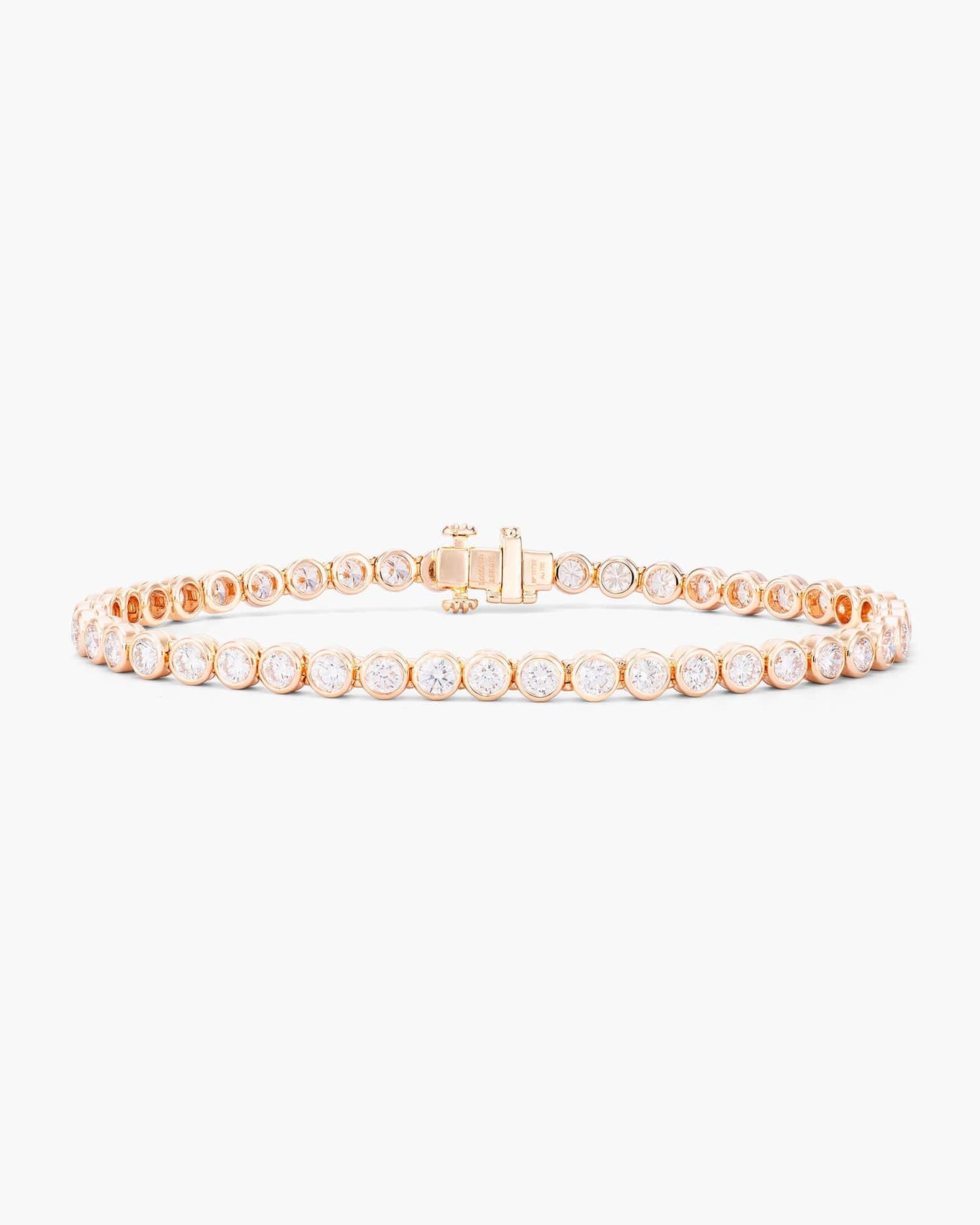 Round Brilliant Cut Diamond Rose Gold Bracelet (0.08 carat)