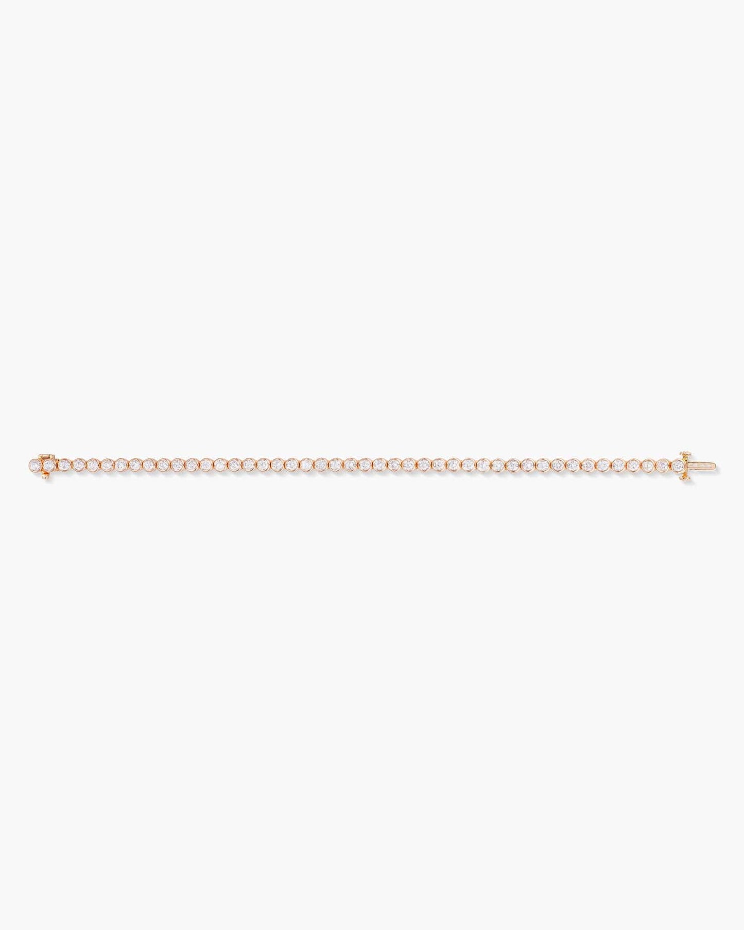 Round Brilliant Cut Diamond Rose Gold Bracelet (0.08 carat)