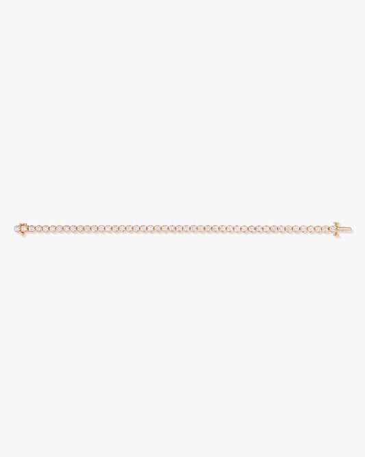 Round Brilliant Cut Diamond Rose Gold Bracelet (0.08 carat)