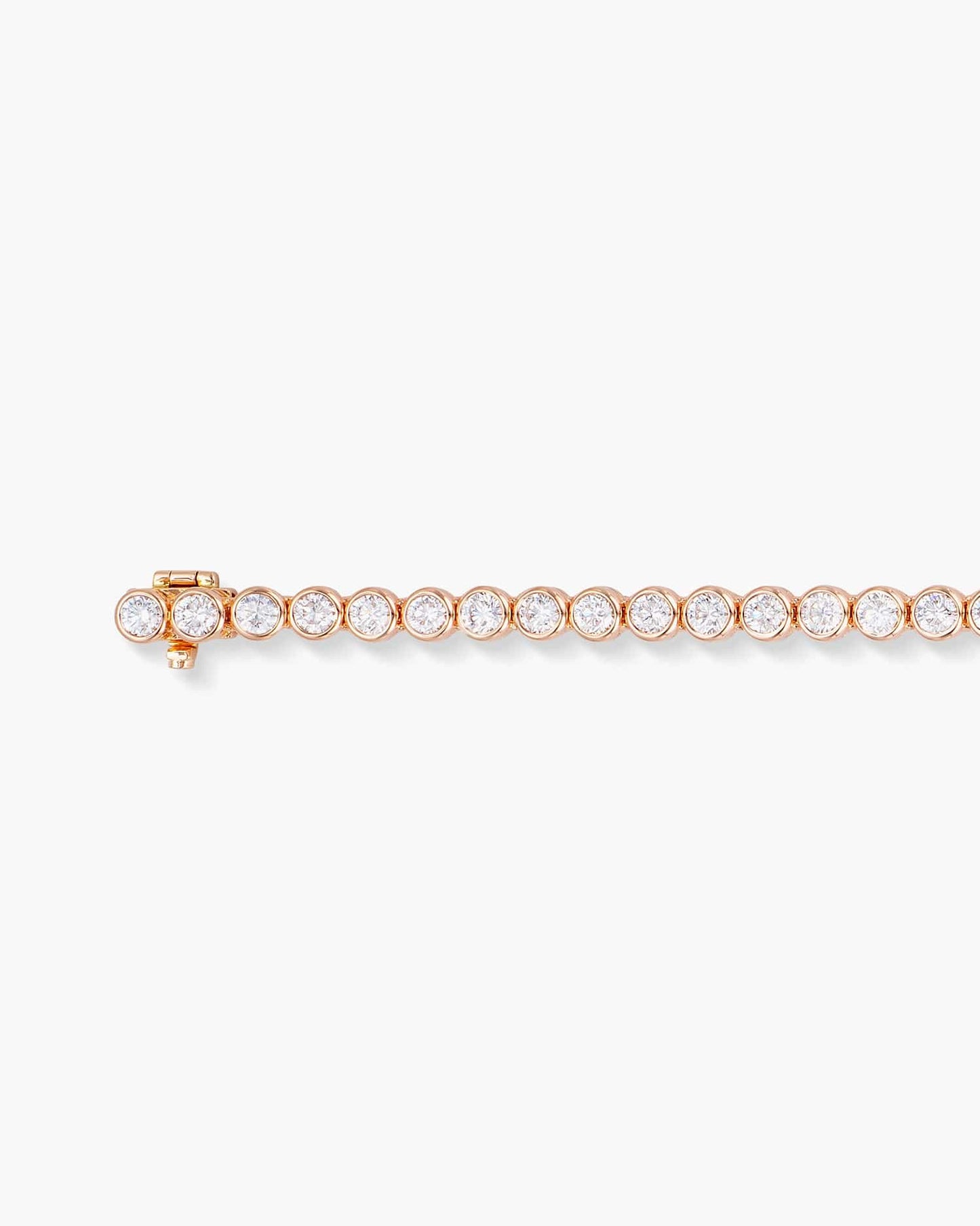 Round Brilliant Cut Diamond Rose Gold Bracelet (0.08 carat)