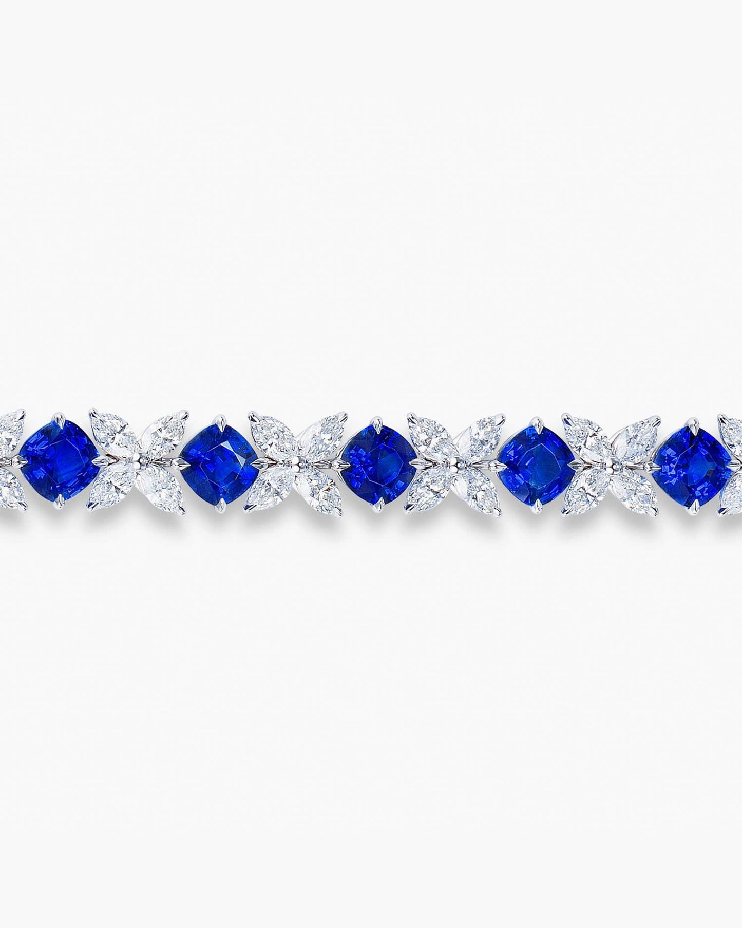 Cushion Cut Sapphire and Diamond Bracelet (1.18 carat)