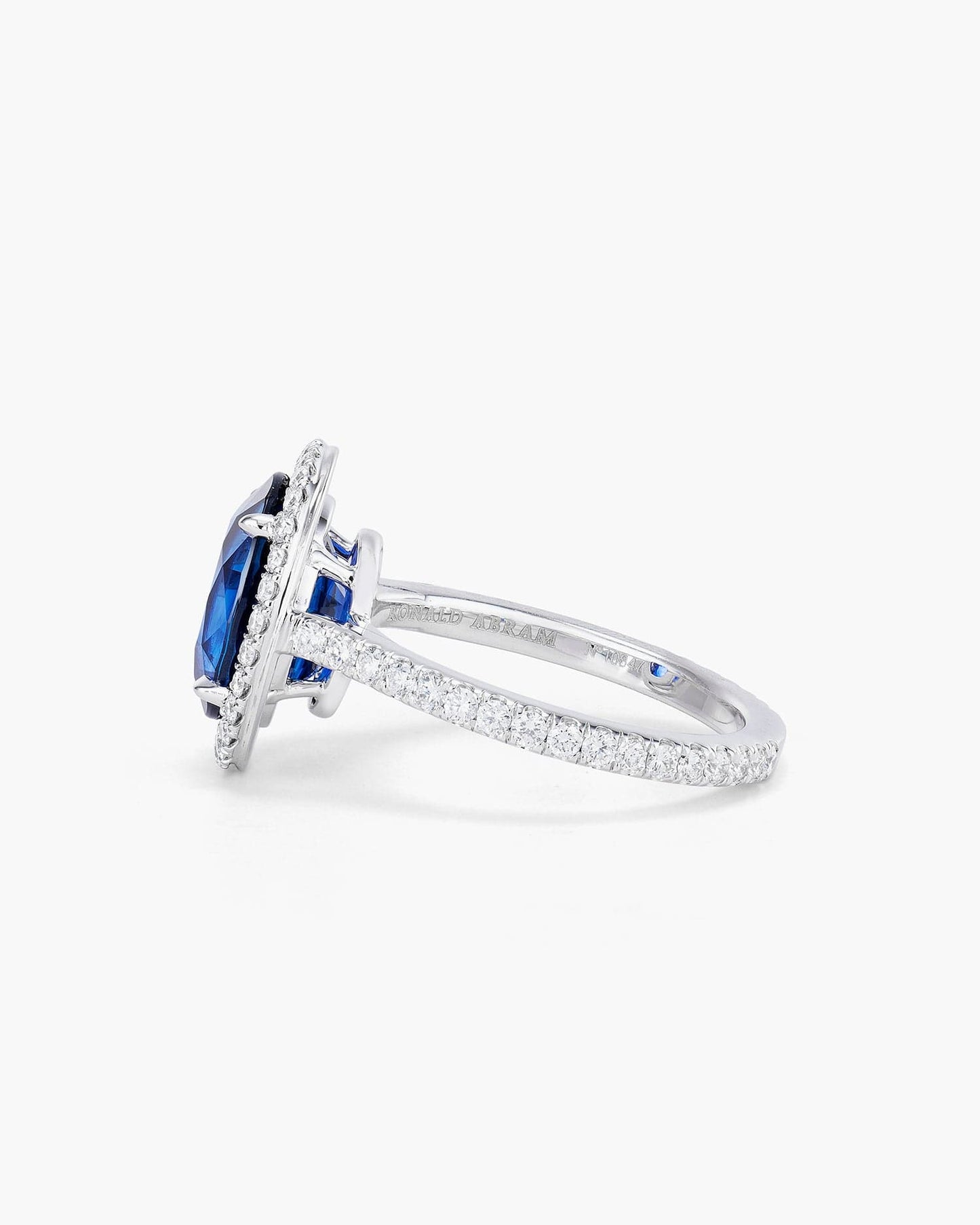 4.35 carat Oval Shape Ceylon Sapphire and Diamond Ring