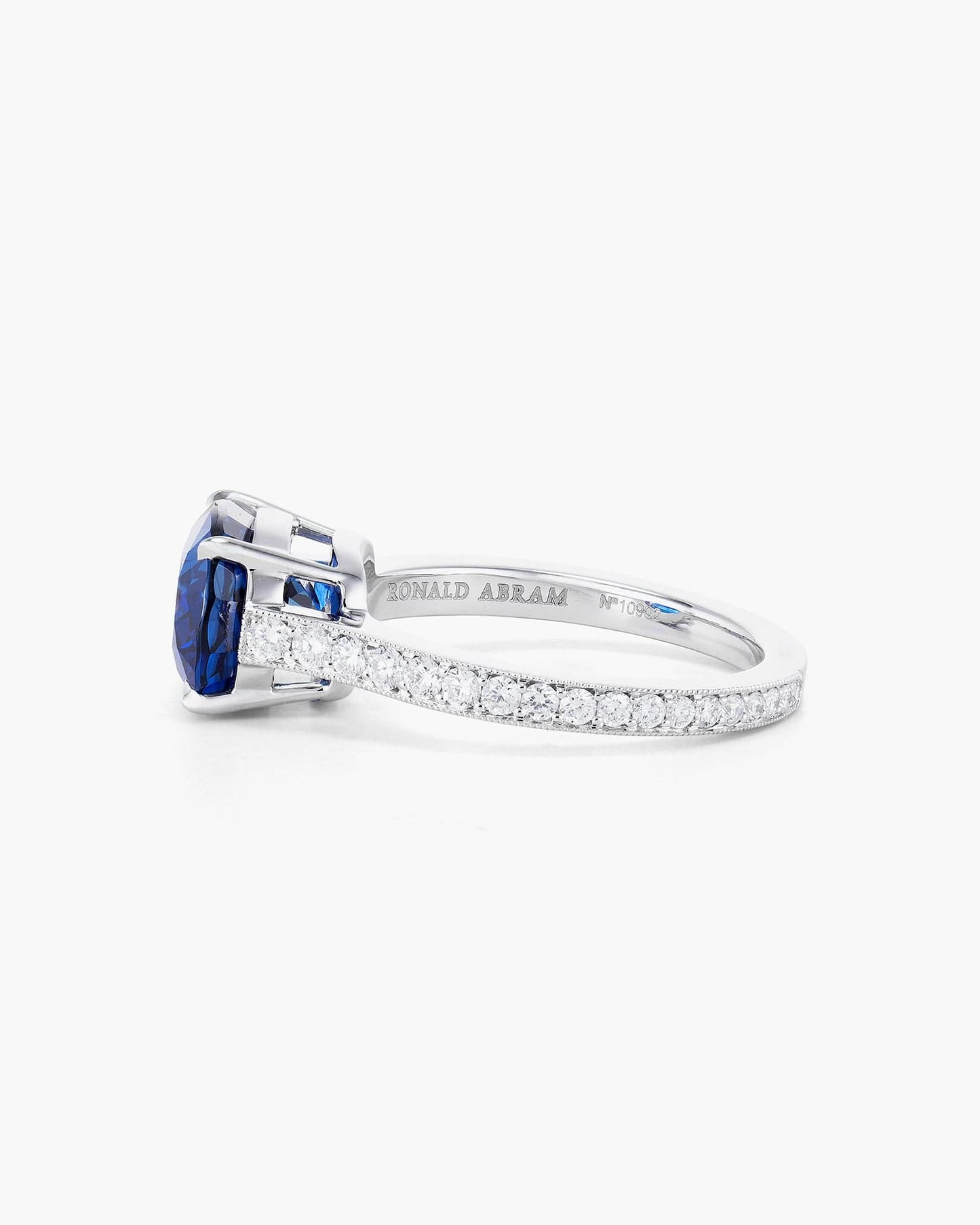 4.23 carat Oval Shape Ceylon Sapphire and Diamond Ring
