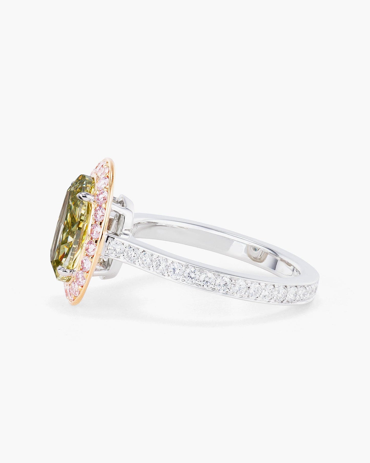 2.01 carat Oval Shape Chameleon Diamond Ring