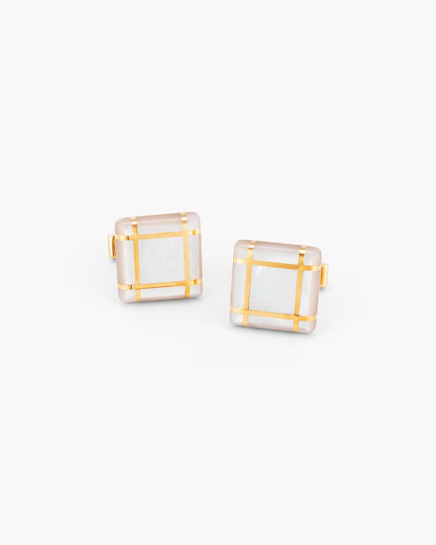 Mother of Pearl Checkerboard Cufflinks