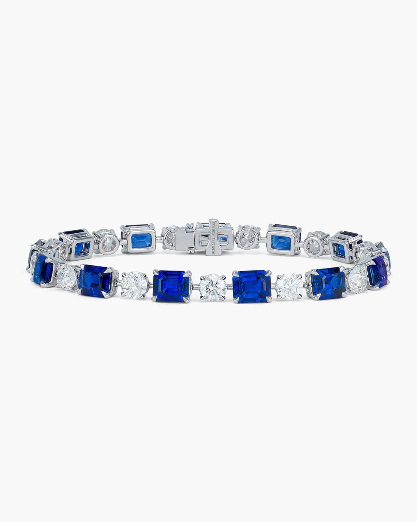 Emerald Cut Sapphire and Diamond Bracelet (0.95 carat)
