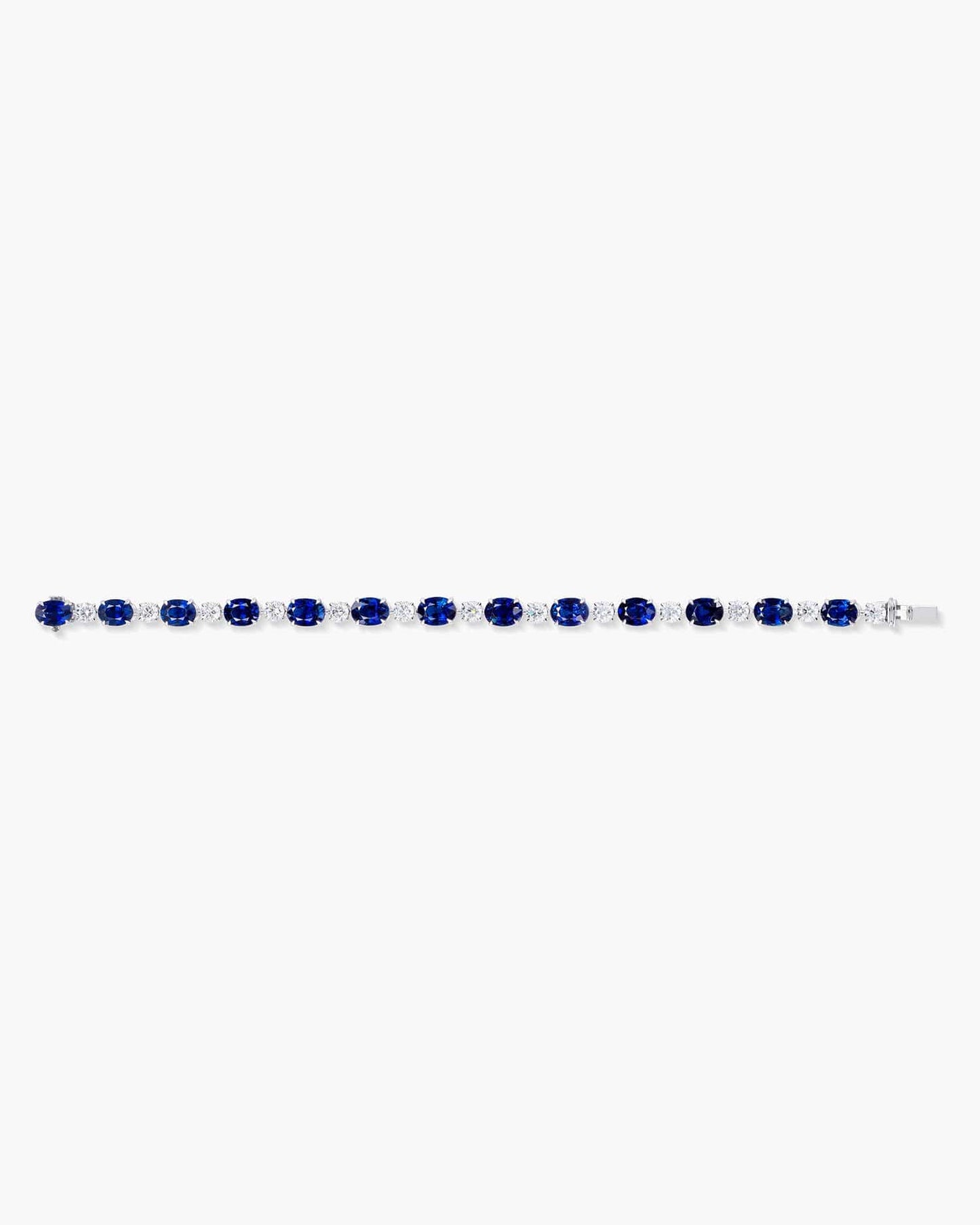 Oval Shape Sapphire and Diamond Bracelet (1.20 carat)