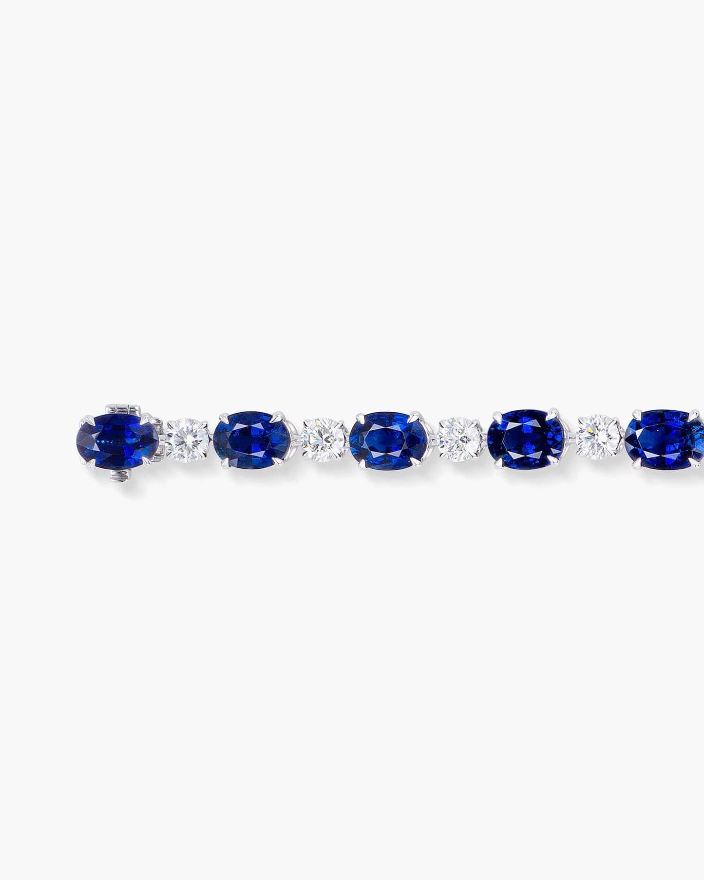 Oval Shape Sapphire and Diamond Bracelet (1.20 carat)