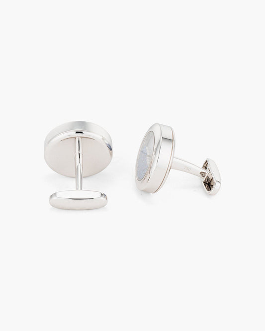 Sapphire and Mother of Pearl Floating Cufflinks