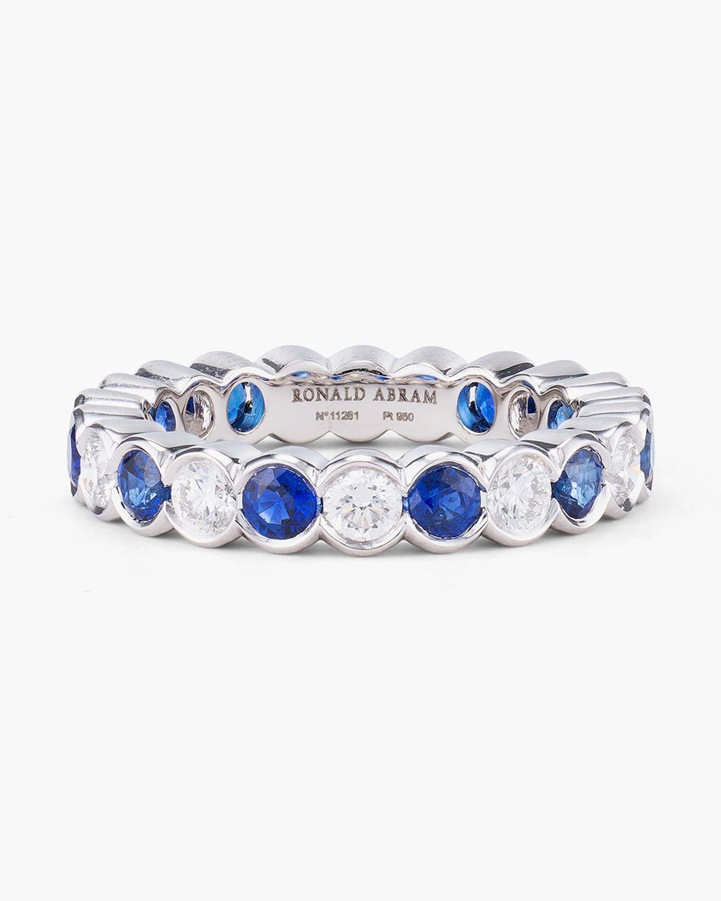 Round Cut Sapphire and Diamond Eternity Ring (0.12 carat)