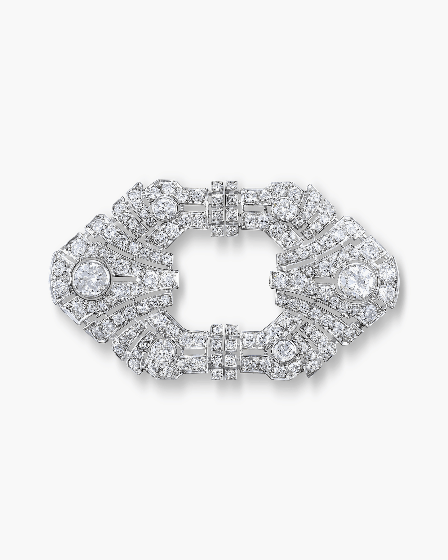 Art Deco Diamond Jabot pin