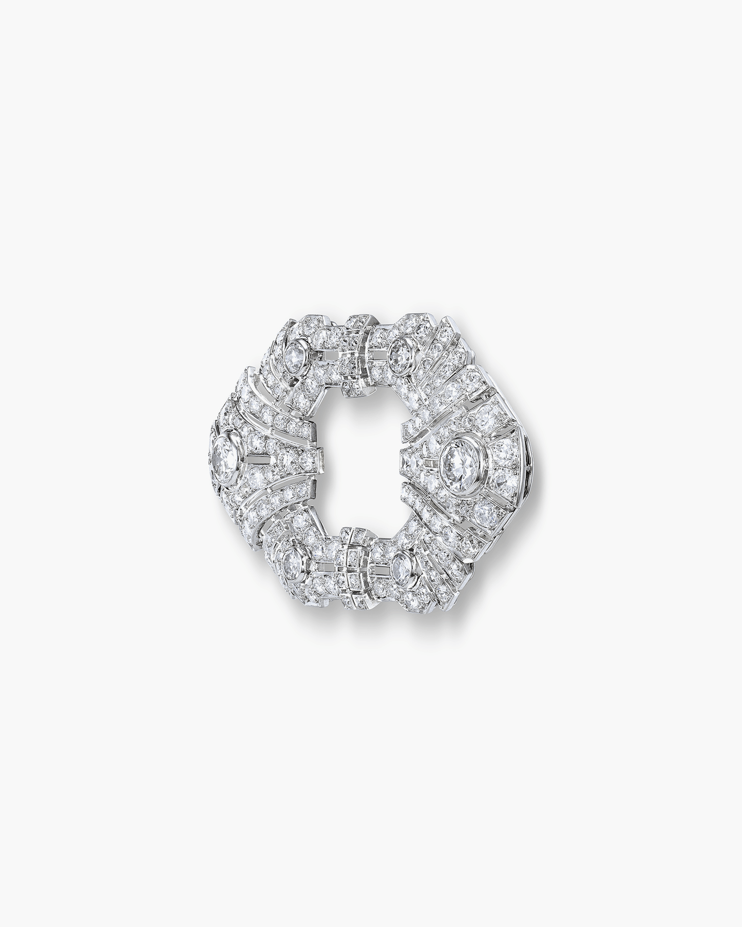 Art Deco Diamond Jabot pin
