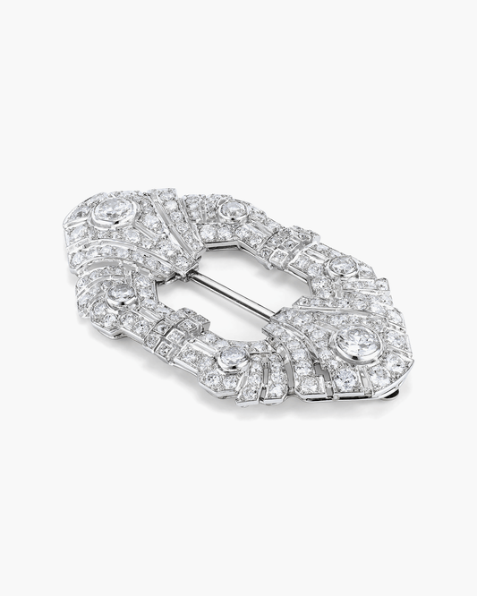 Art Deco Diamond Jabot pin