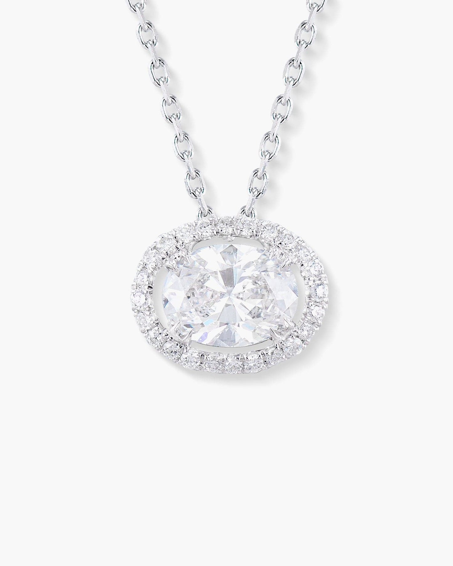 0.70 carat Oval Shape Diamond Pendant Necklace