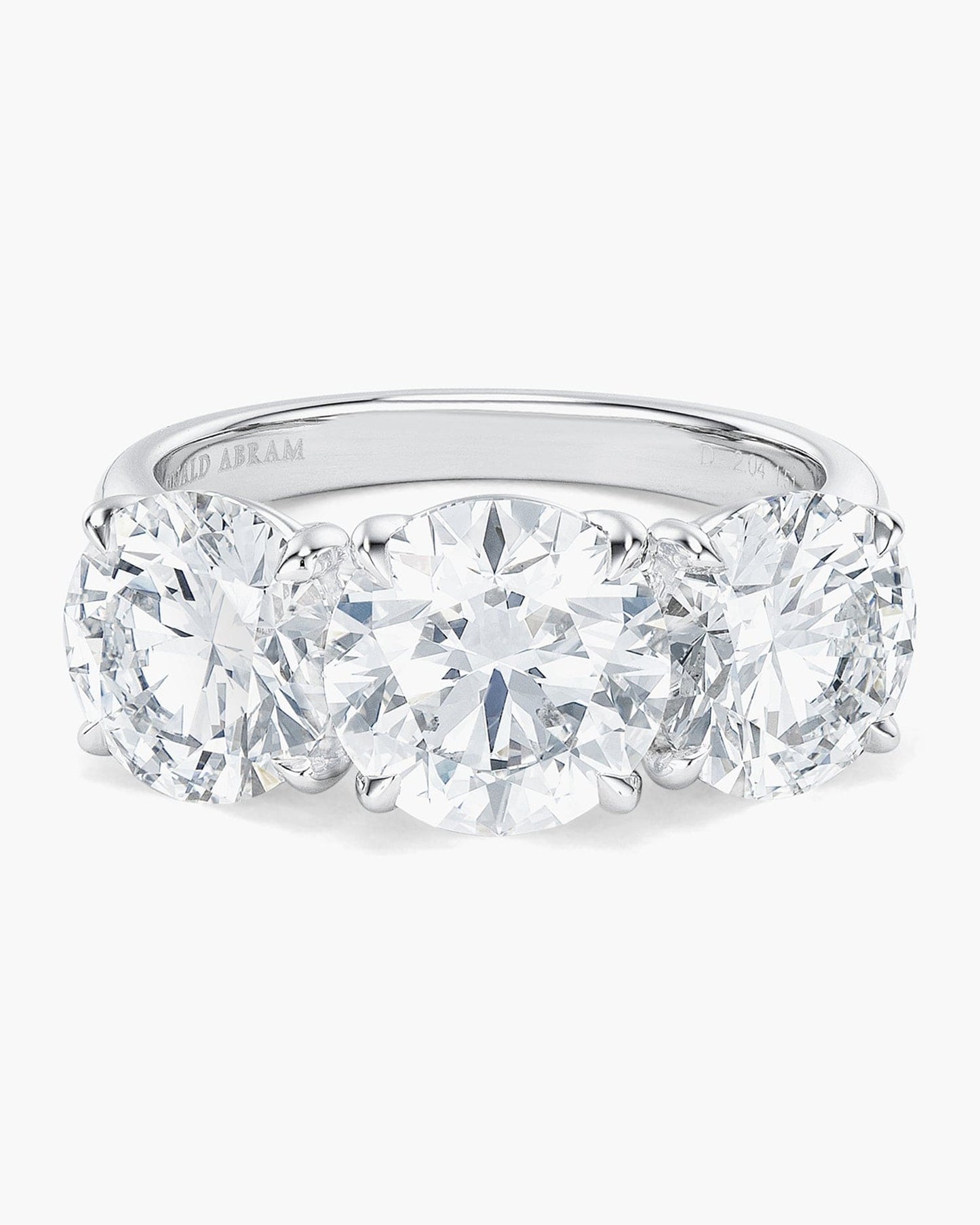 Three-Stone Round Brilliant Cut Diamond Ring