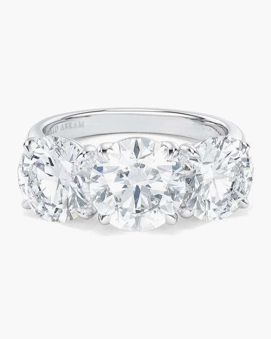 Three-Stone Round Brilliant Cut Diamond Ring