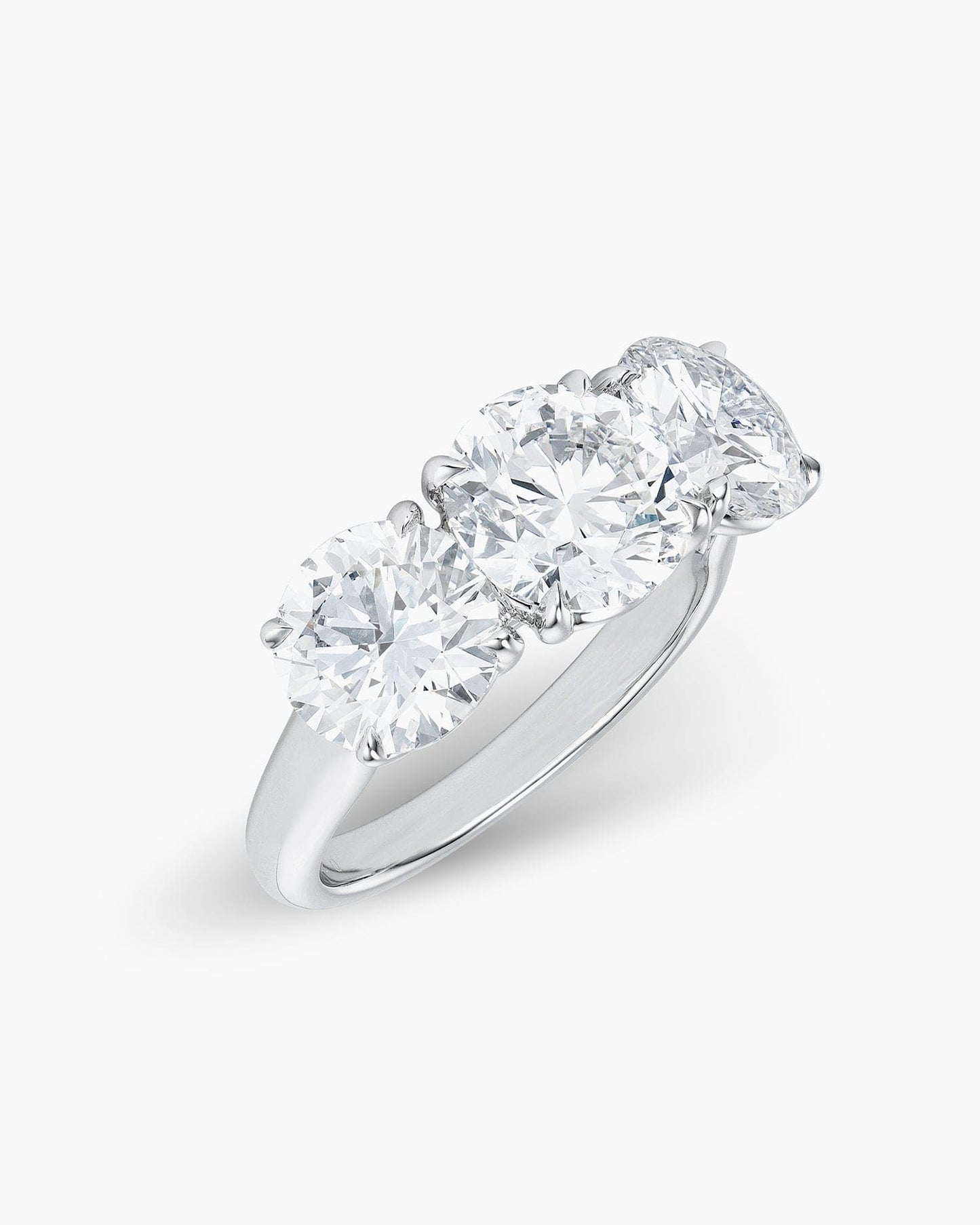 Three-Stone Round Brilliant Cut Diamond Ring