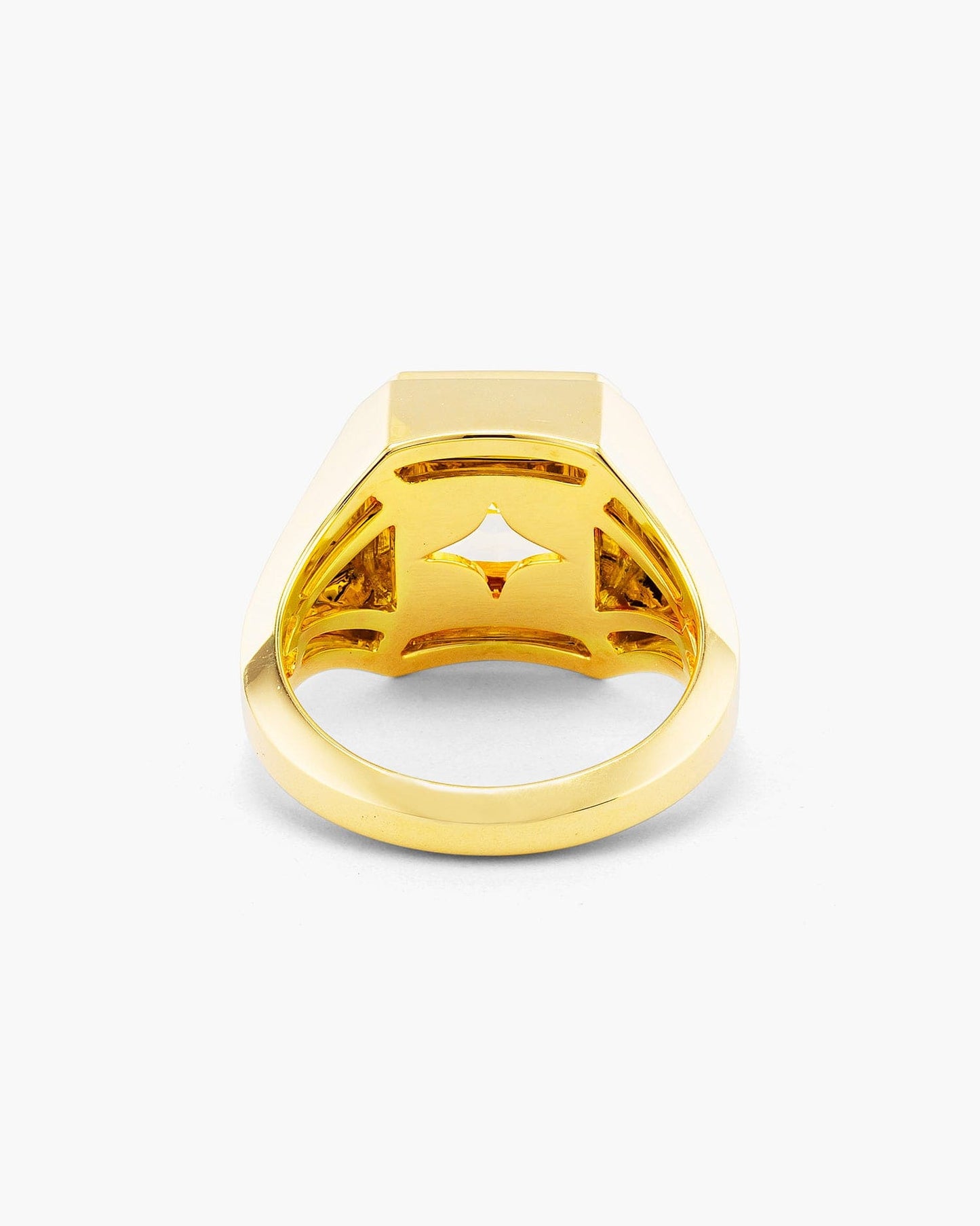 3.37 carat Radiant Cut Yellow Diamond Ring