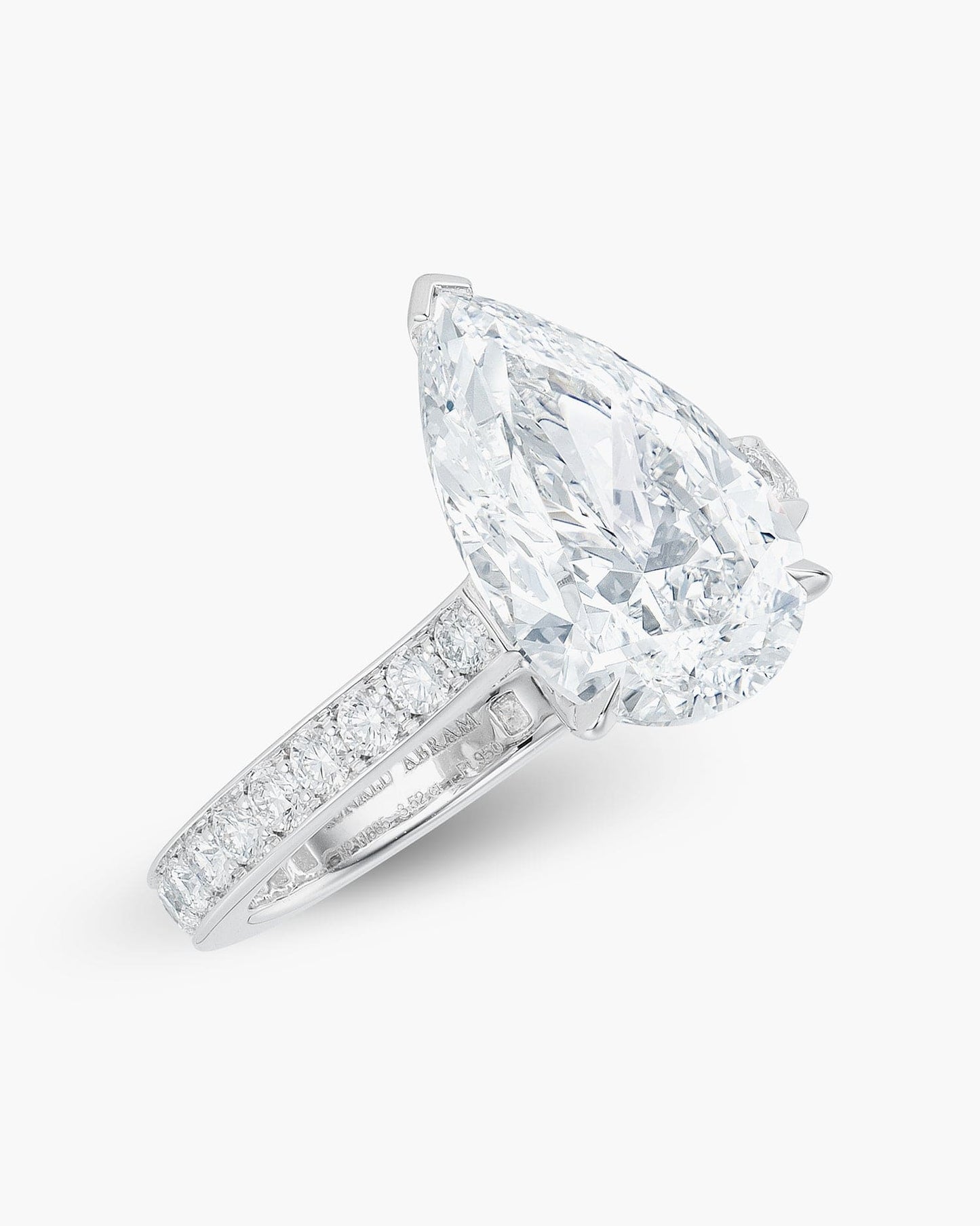 3.52 carat Pear Shape Diamond Ring