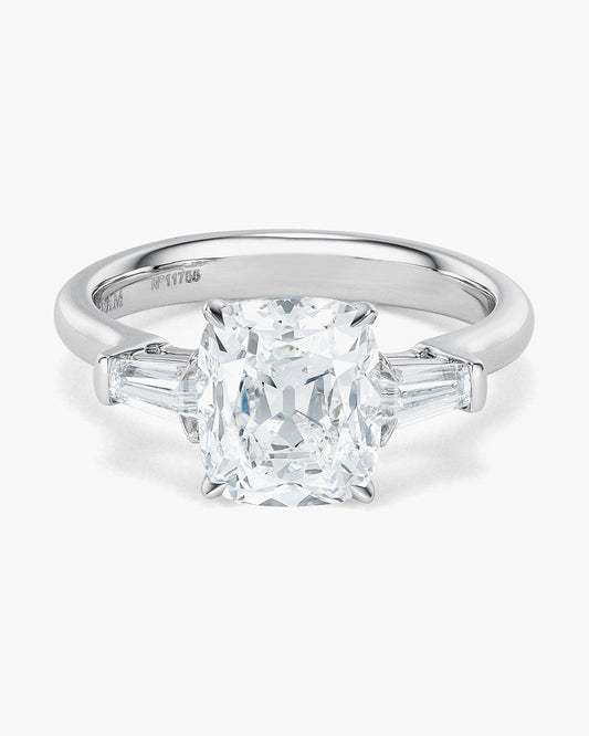 2.58 carat Antique Cushion Cut Diamond Ring