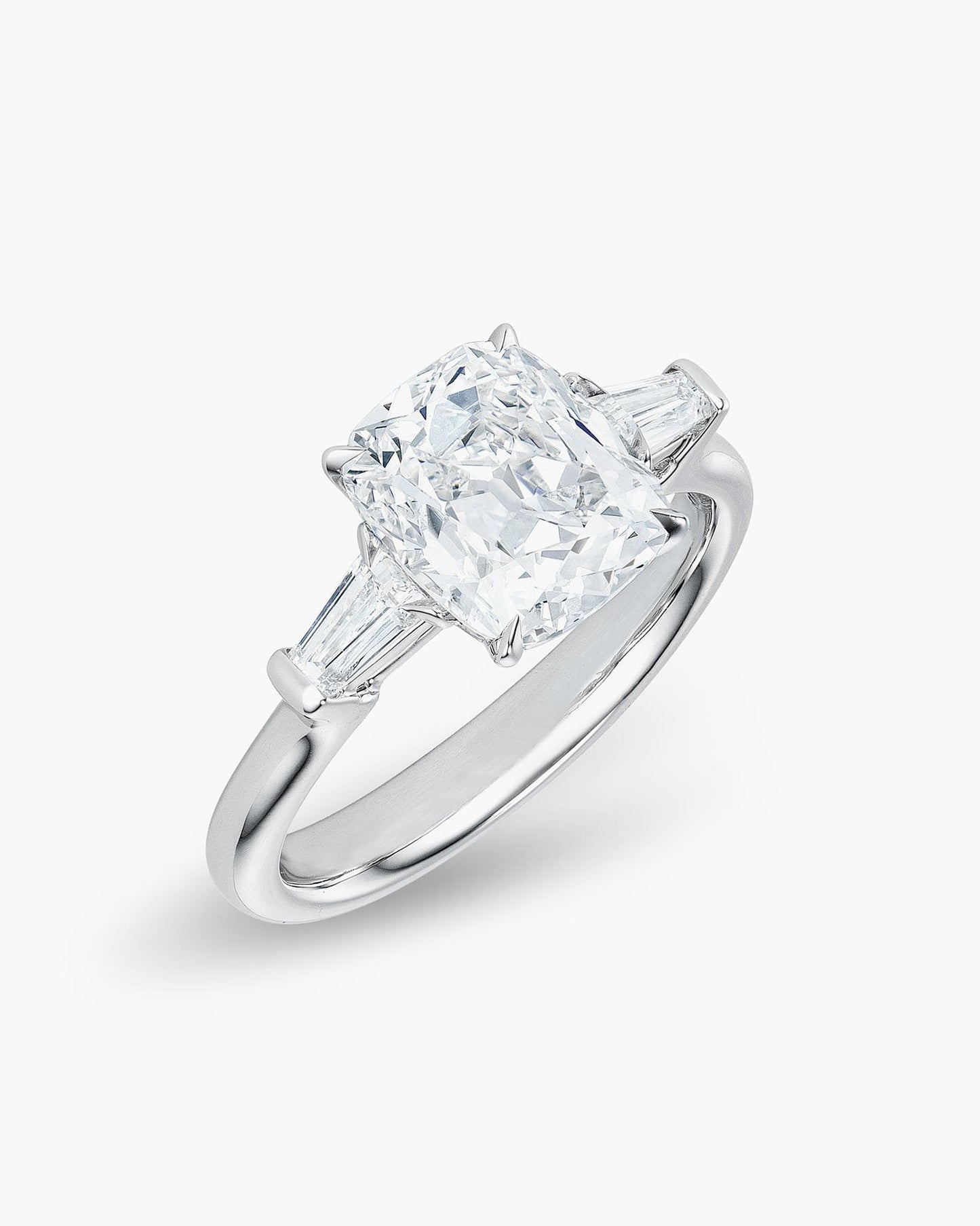 2.58 carat Antique Cushion Cut Diamond Ring