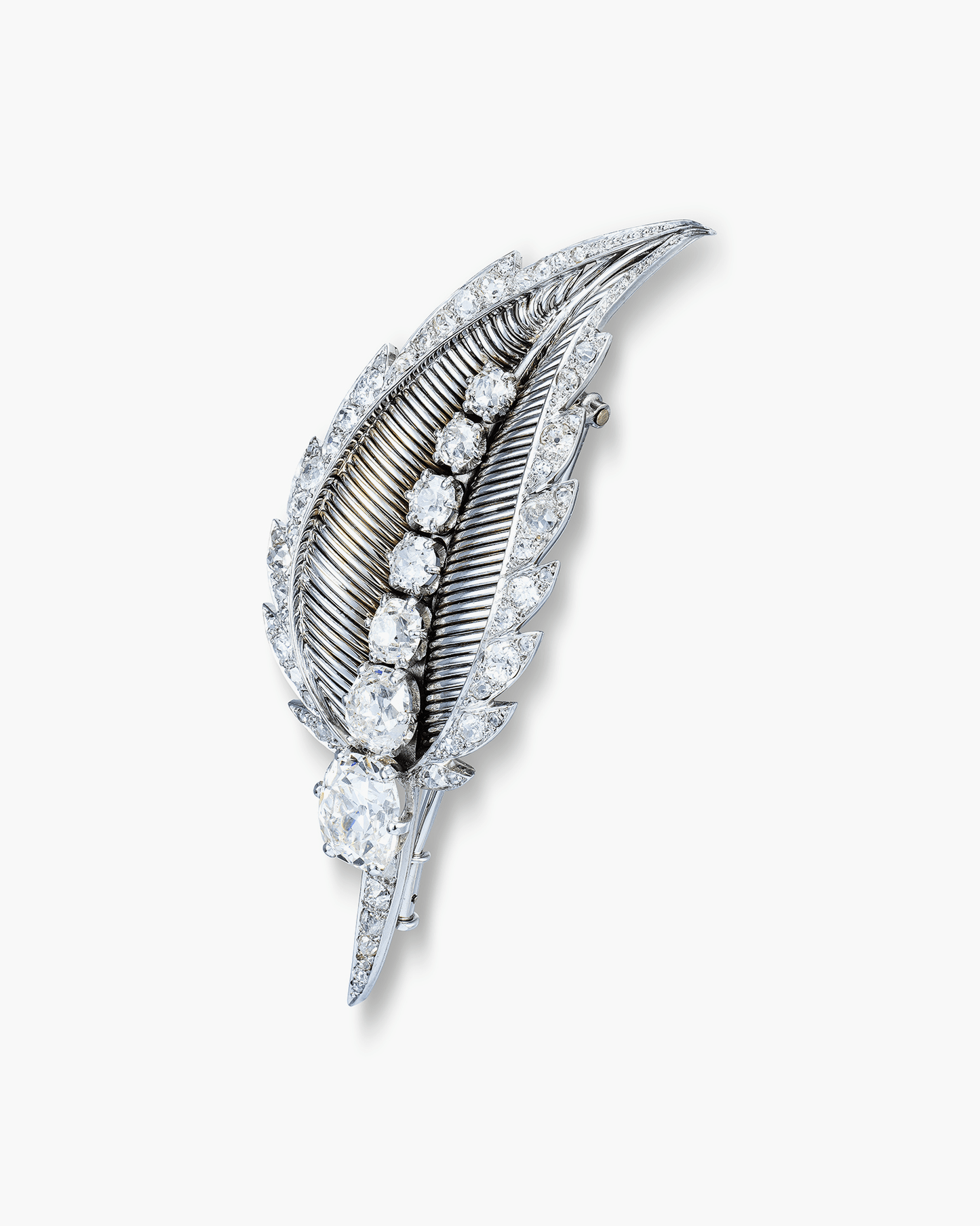 Estate Diamond Leaf Brooch by Boucheron