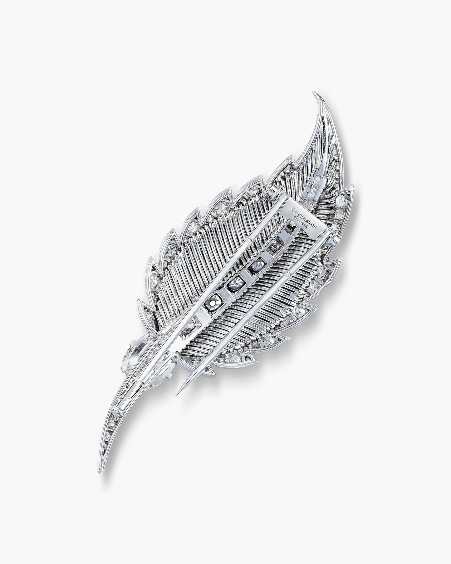 Estate Diamond Leaf Brooch by Boucheron