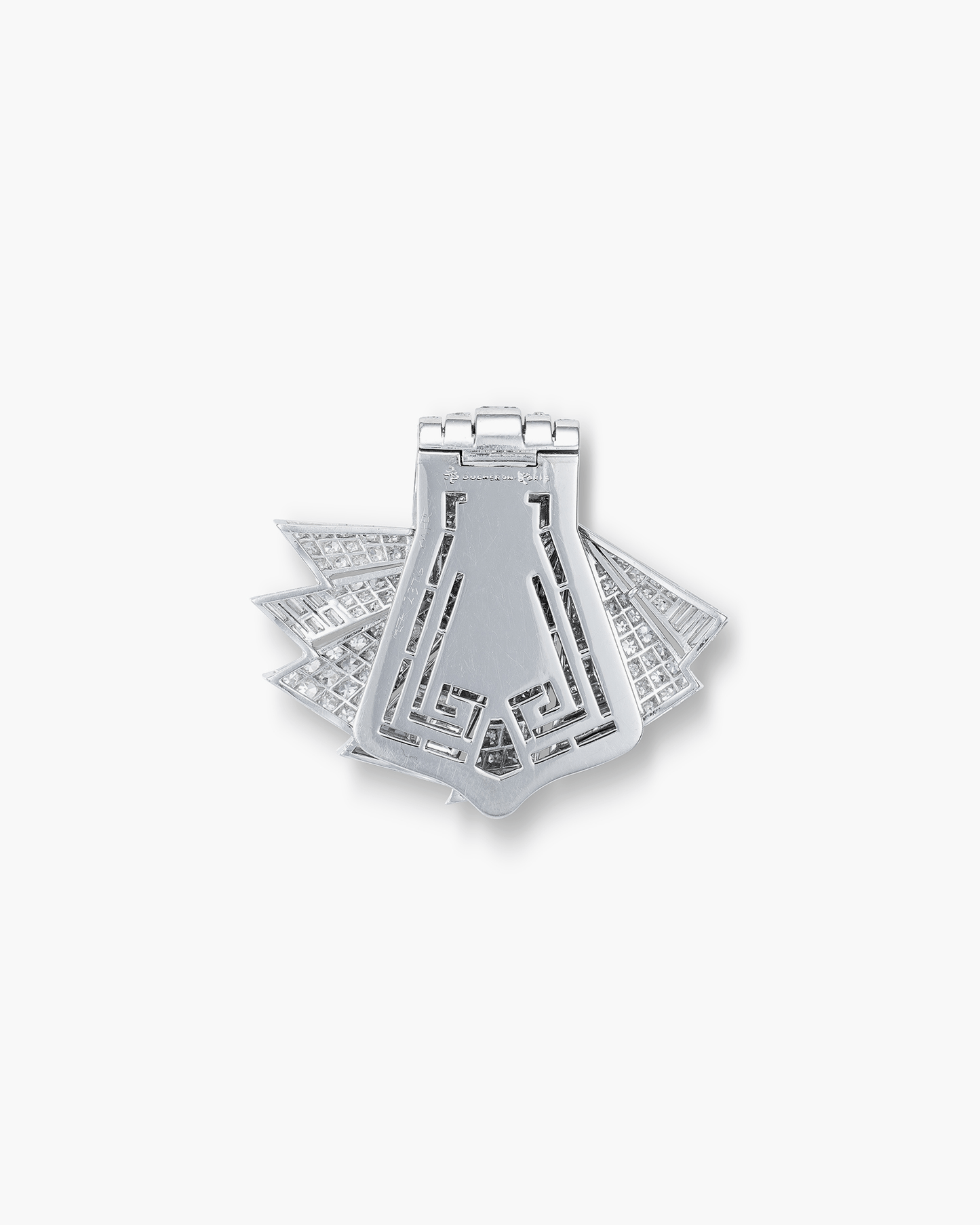 Art Deco Diamond Fan Brooch by Boucheron