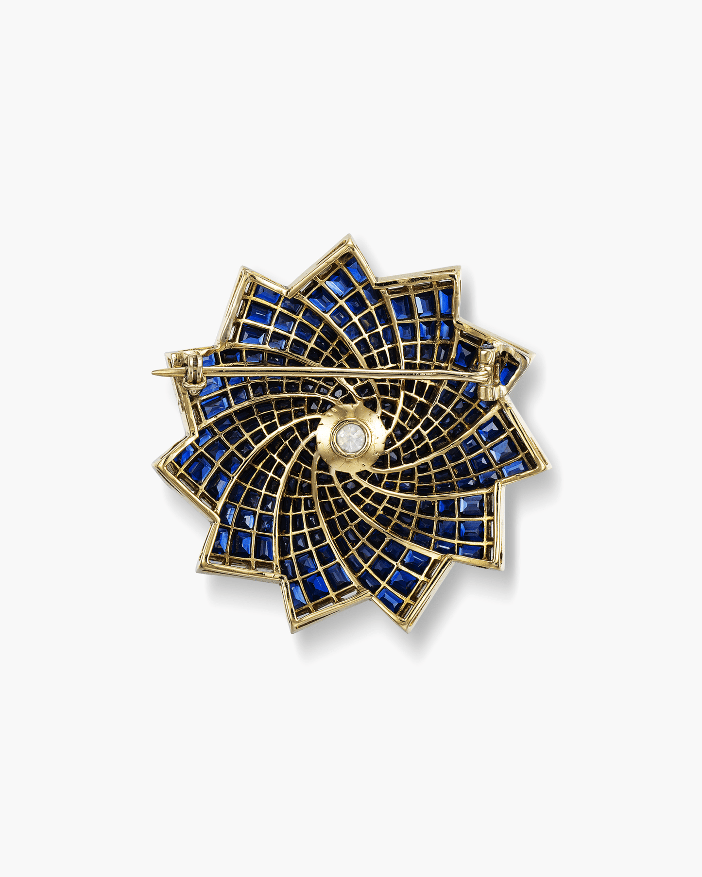 Estate Sapphire and Diamond Brooch