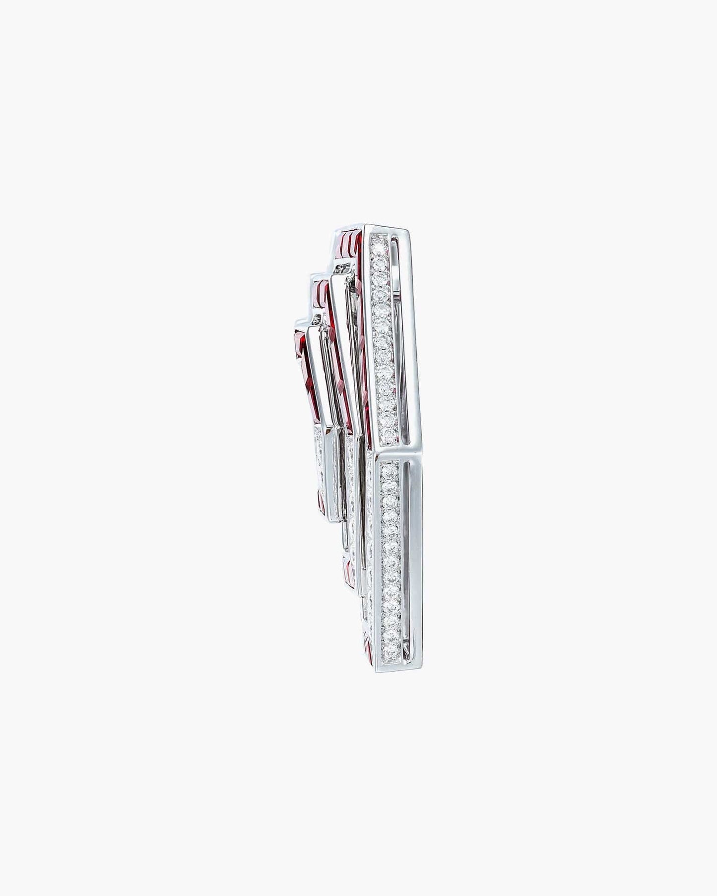 Ruby and Diamond Concentrica Earrings