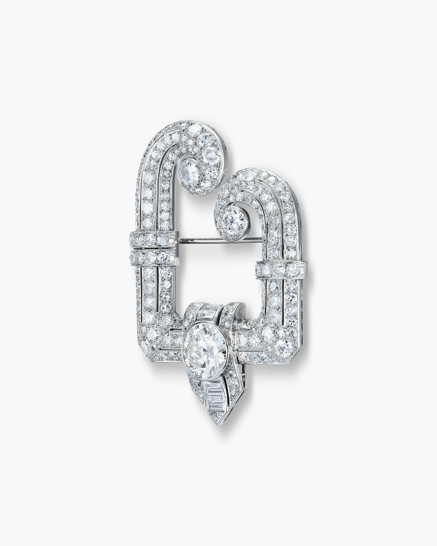 Art Deco Diamond Brooch by Maynier & Pinçon