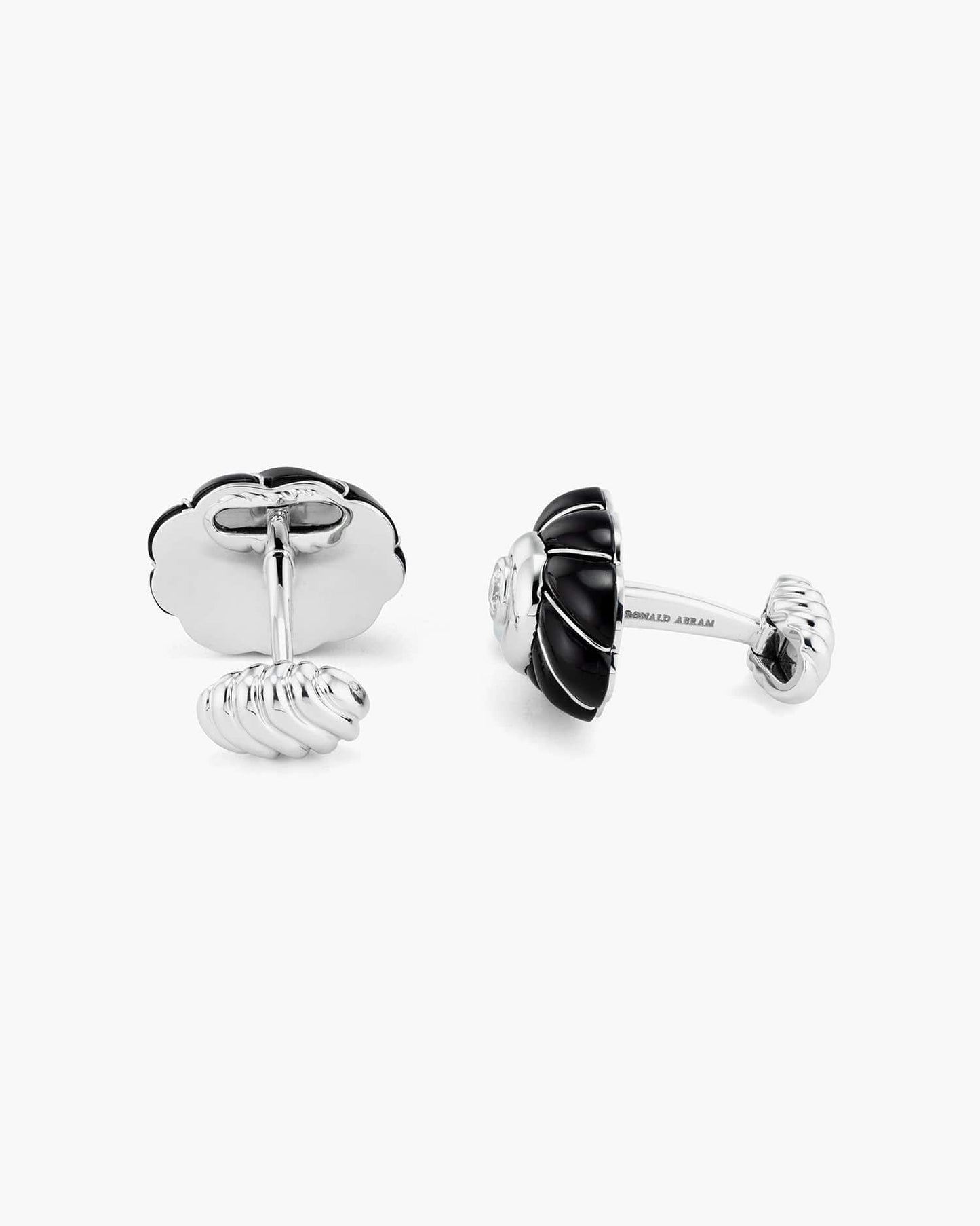 Diamond and Onyx Fan Cufflinks