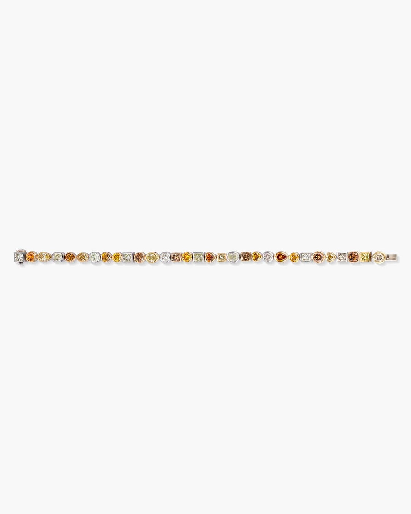 Fancy Coloured and White Diamond Bracelet