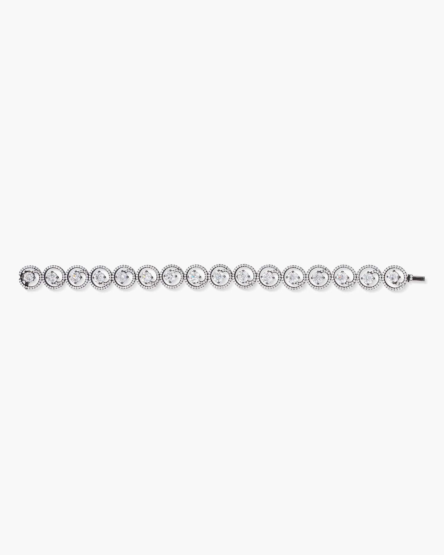 Round Brilliant Cut Diamond Black Platinum Bracelet (0.43 carat)
