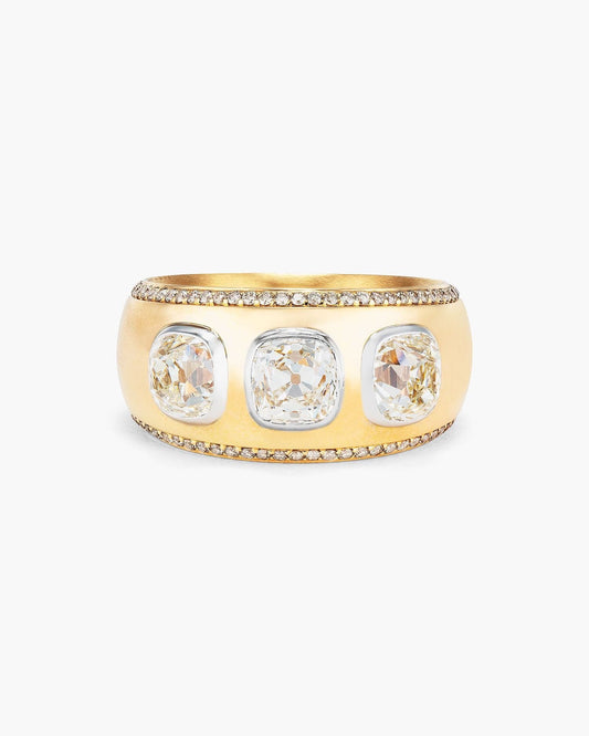 Antique Cushion Cut Diamond Band