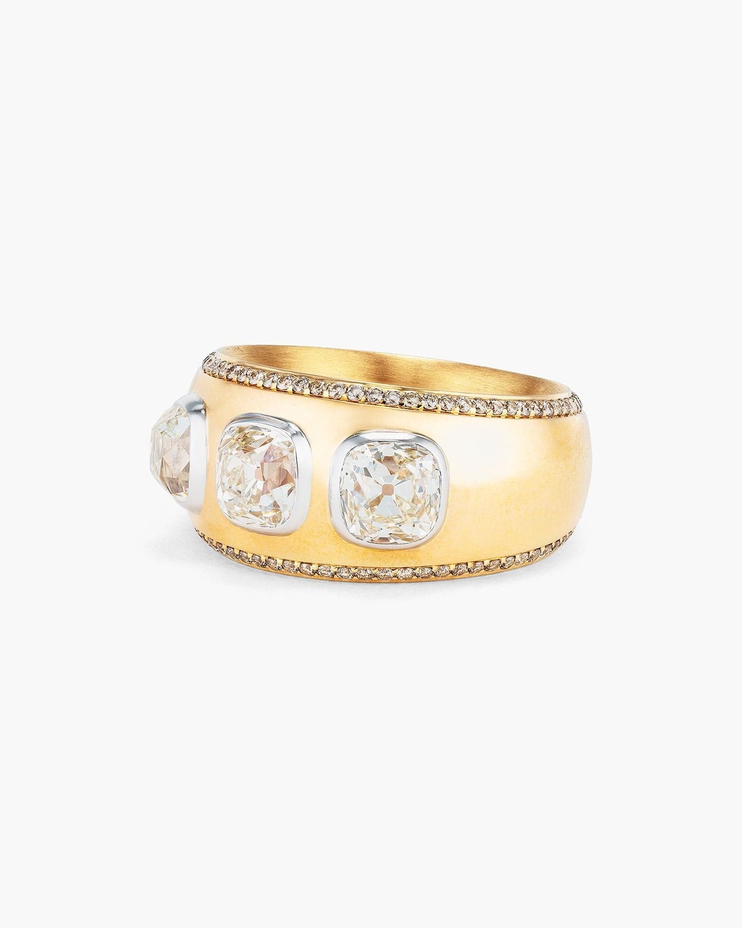 Antique Cushion Cut Diamond Band