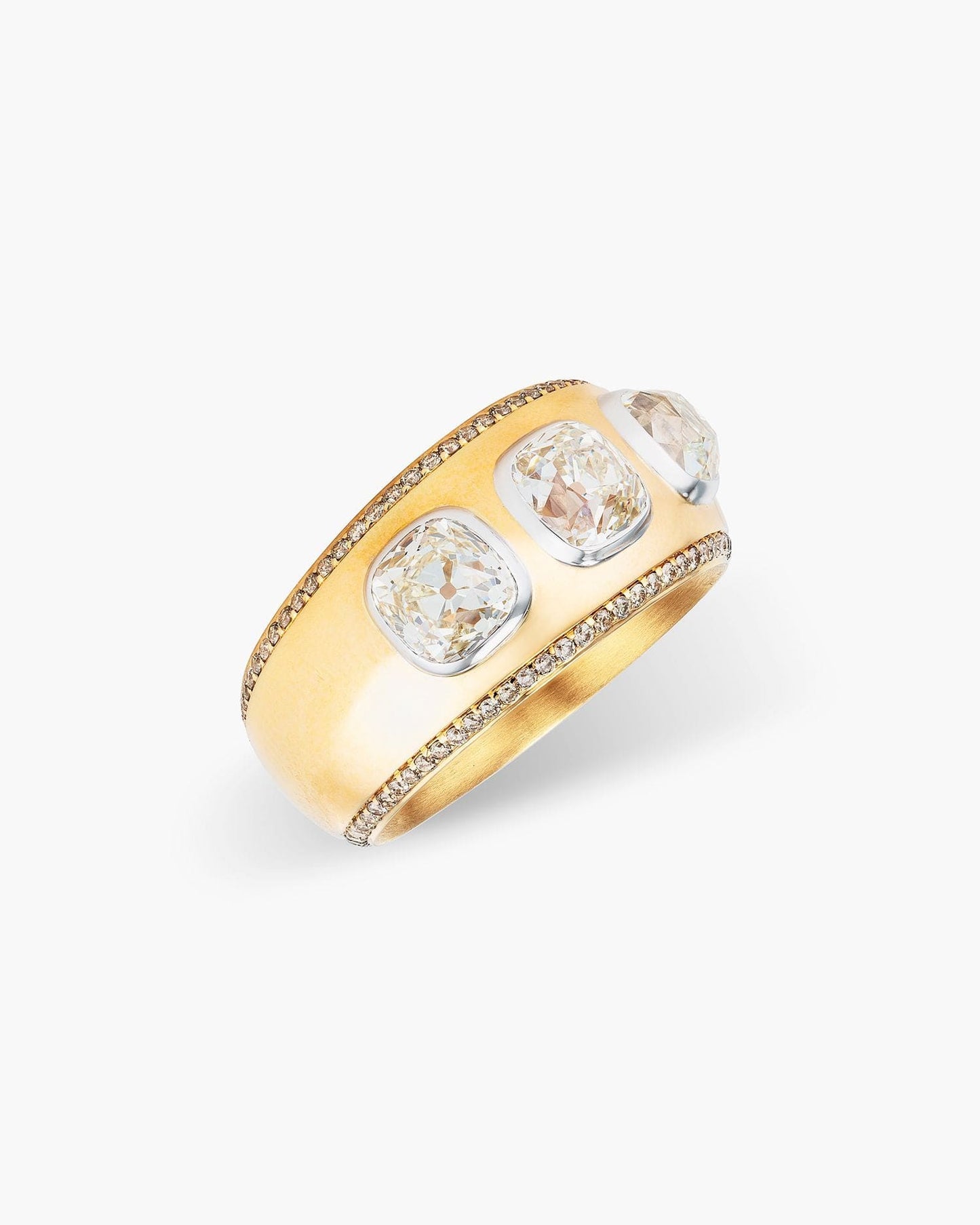 Antique Cushion Cut Diamond Band
