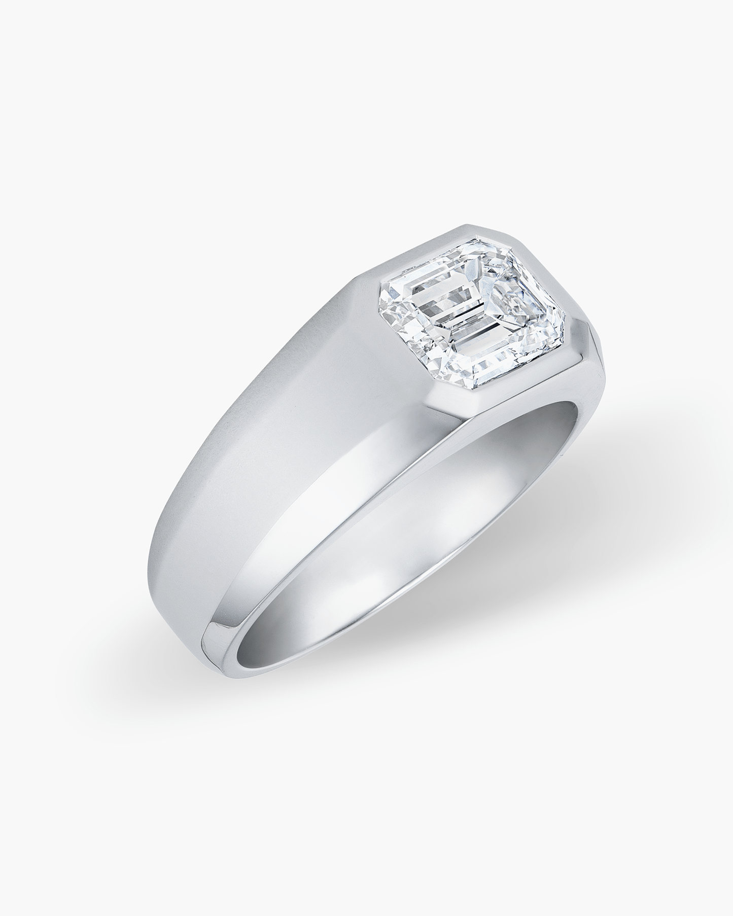 3.07 carat Emerald Cut Diamond Gentlemen's Ring
