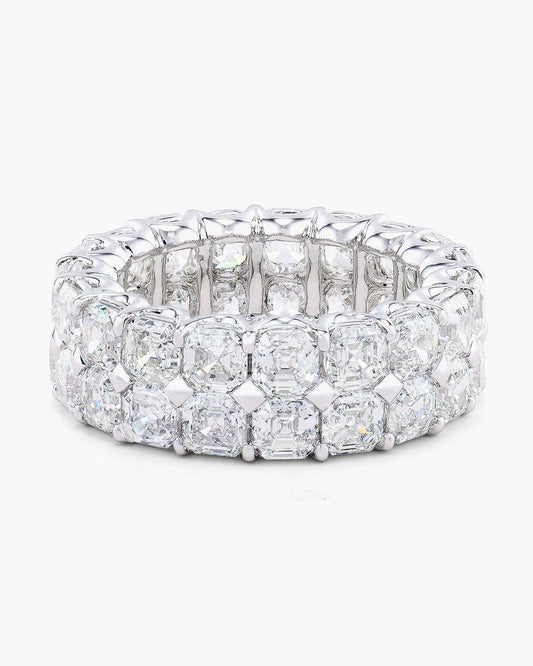 Double Row Asscher Cut Diamond Eternity Ring (0.23 carat)