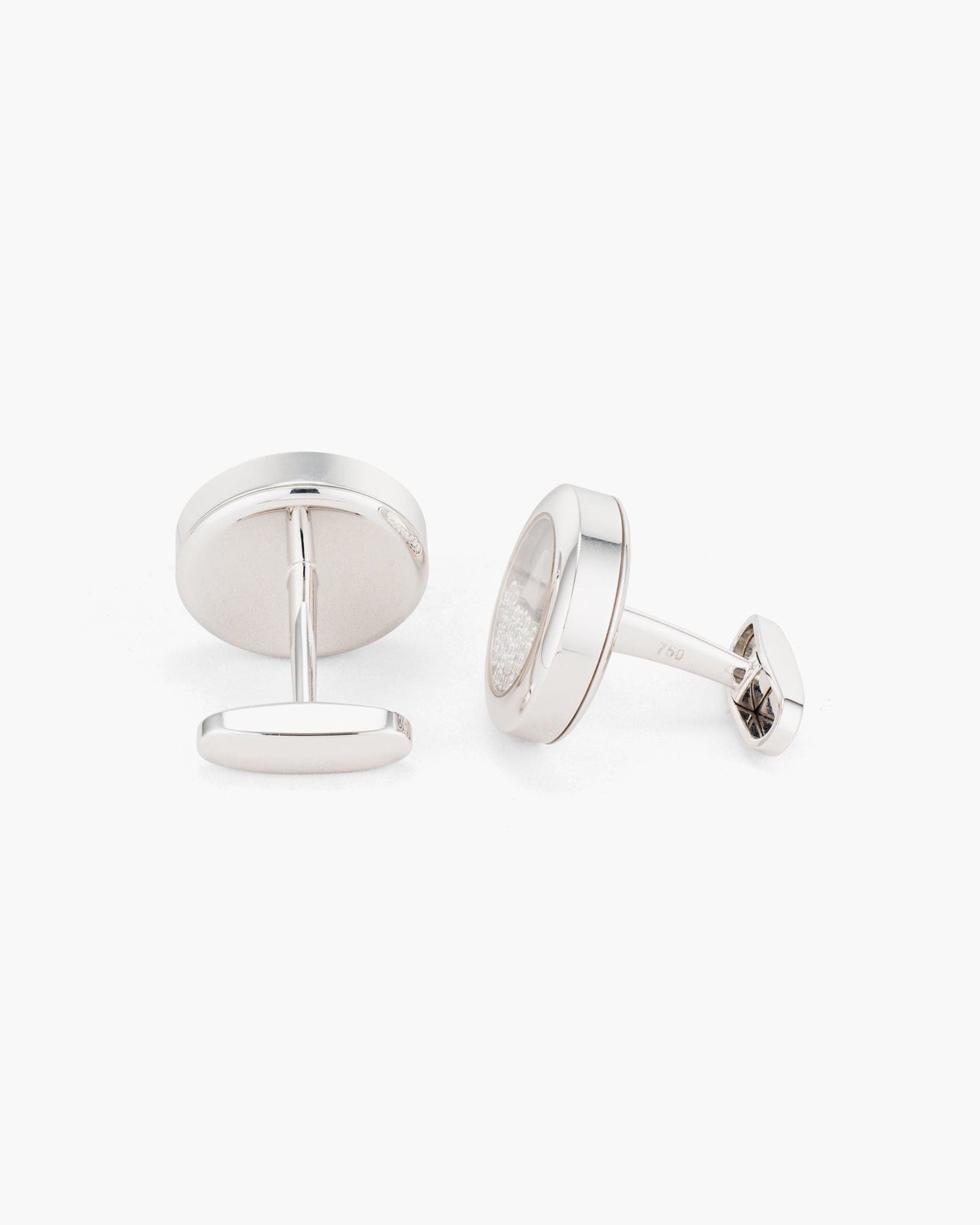 Diamond and Black Mother of Pearl Floating Cufflinks