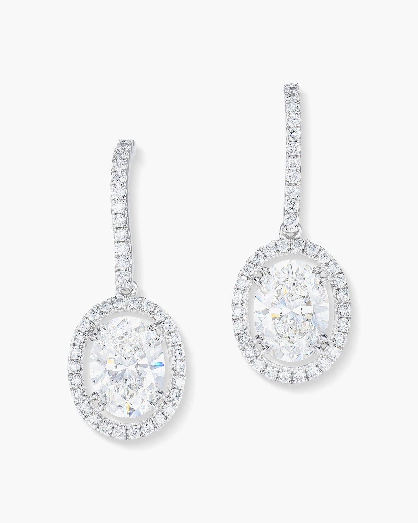 2.05 carat Oval Shape Diamond Earrings